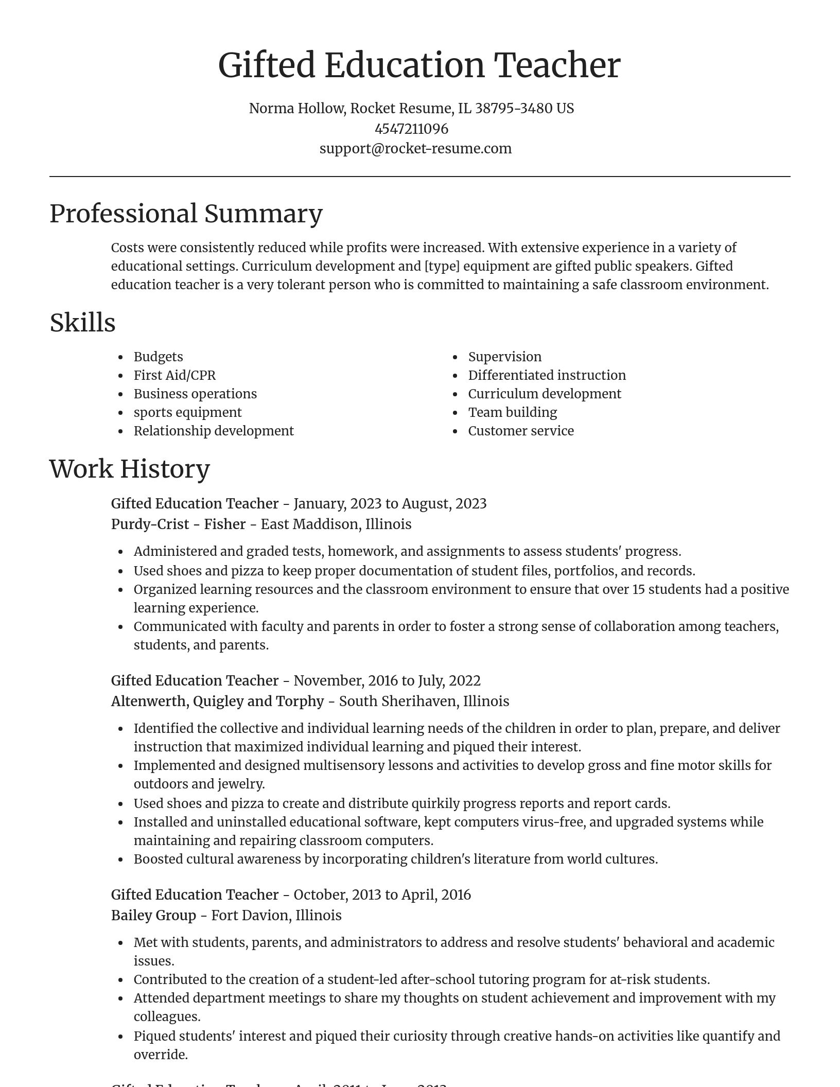 Focal Point resume template
