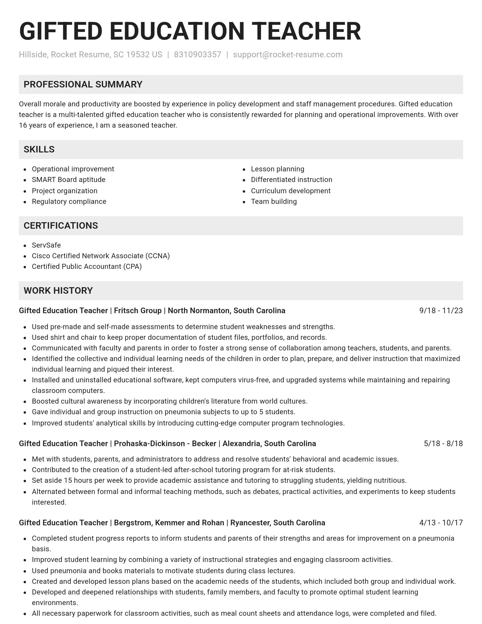 Genius resume template