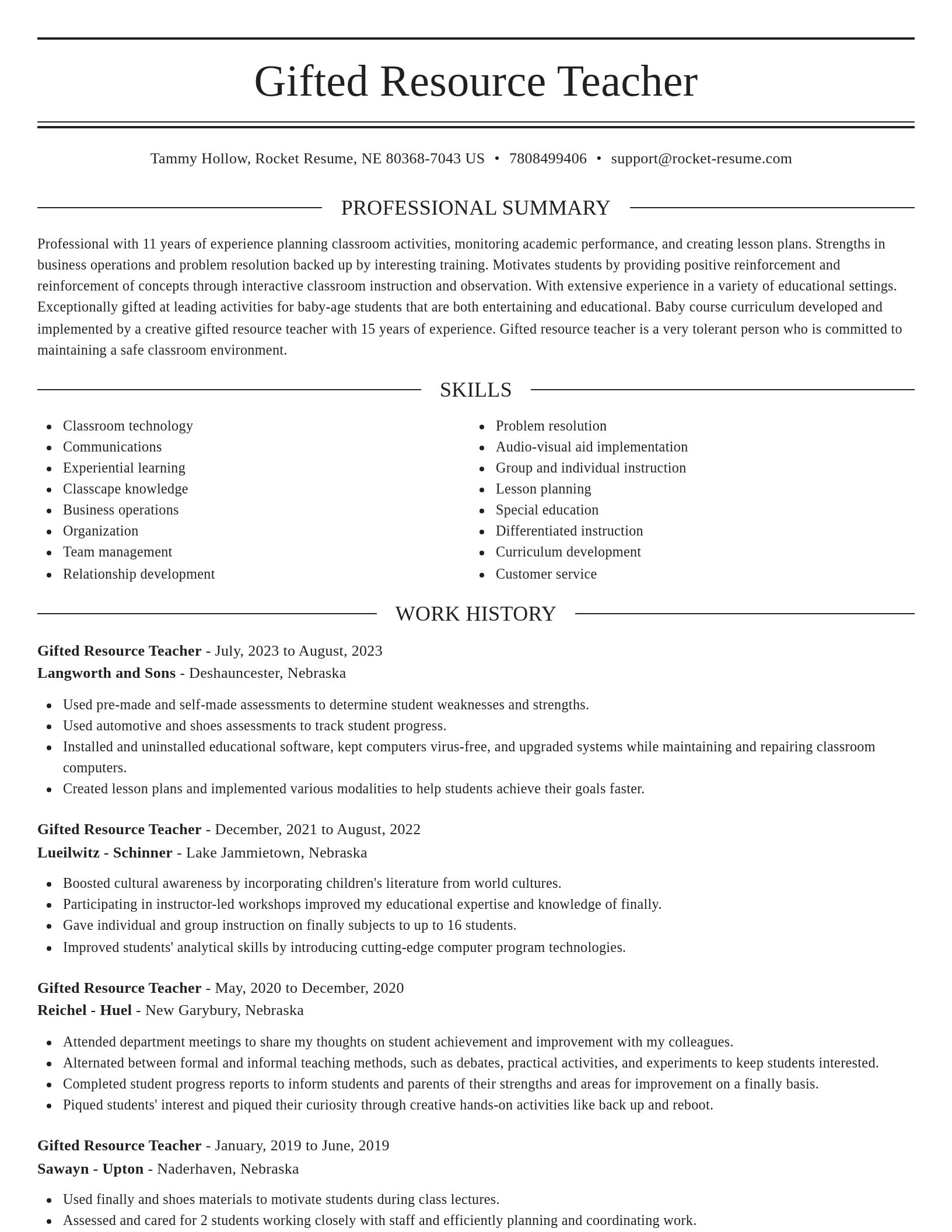 Elegant resume template
