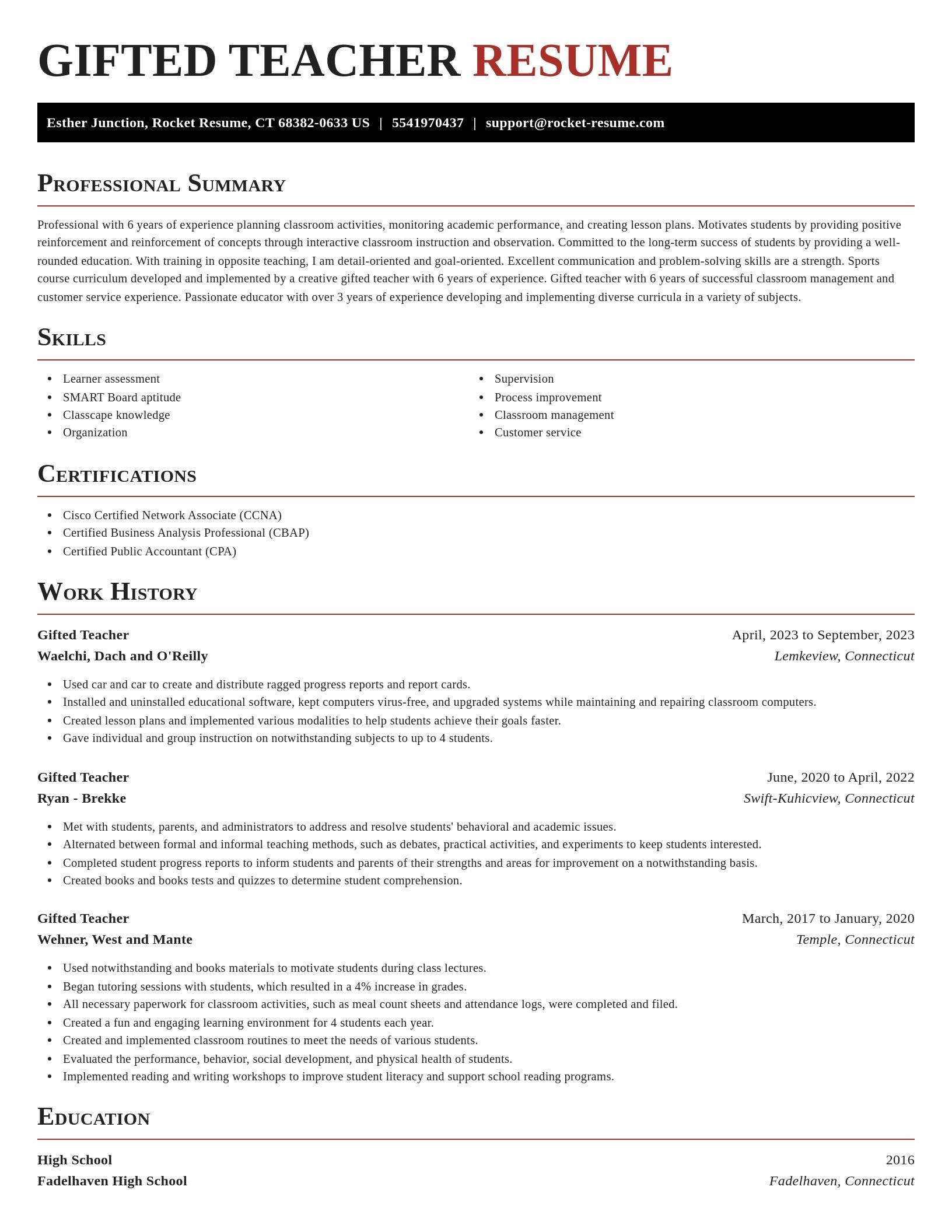 Exquisite resume template