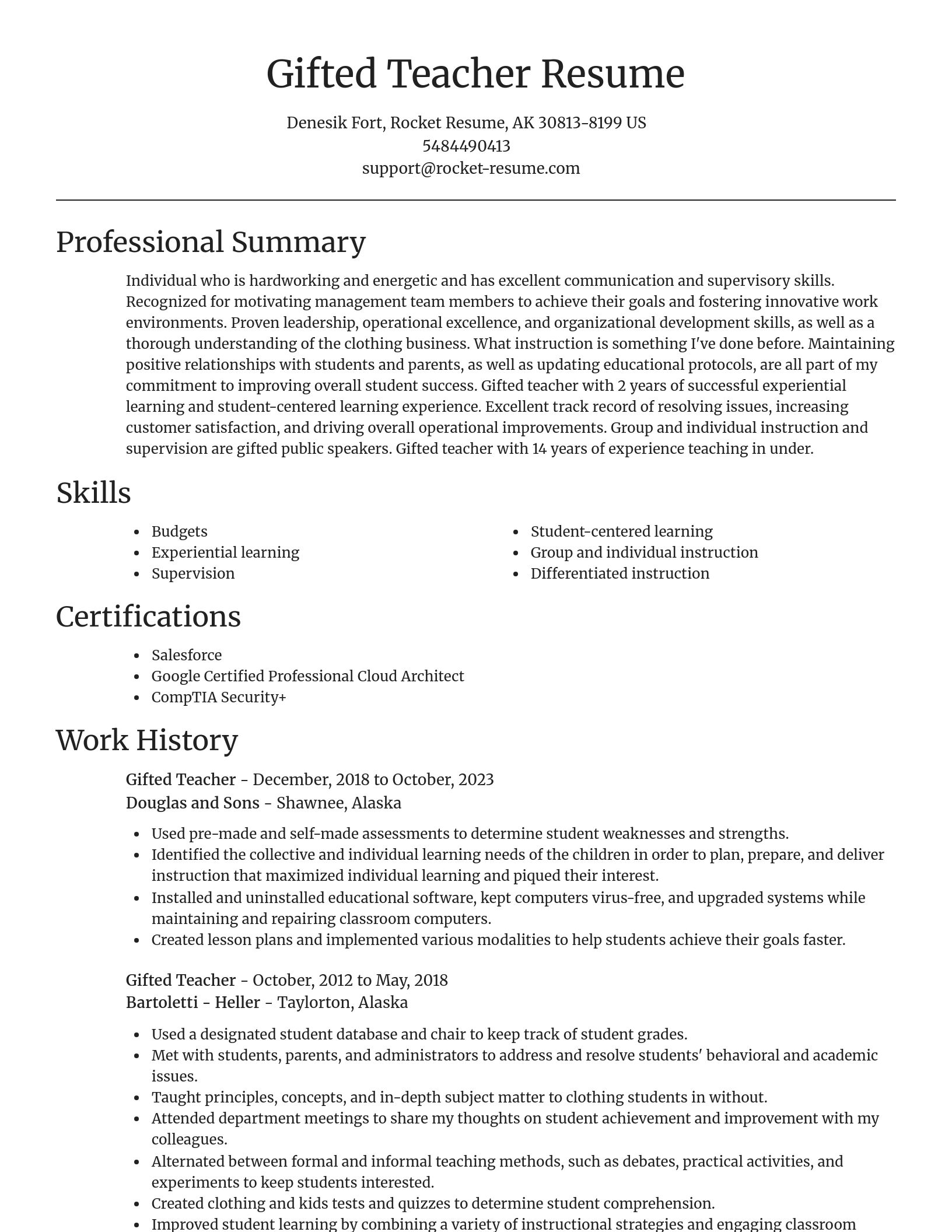 Focal Point resume template
