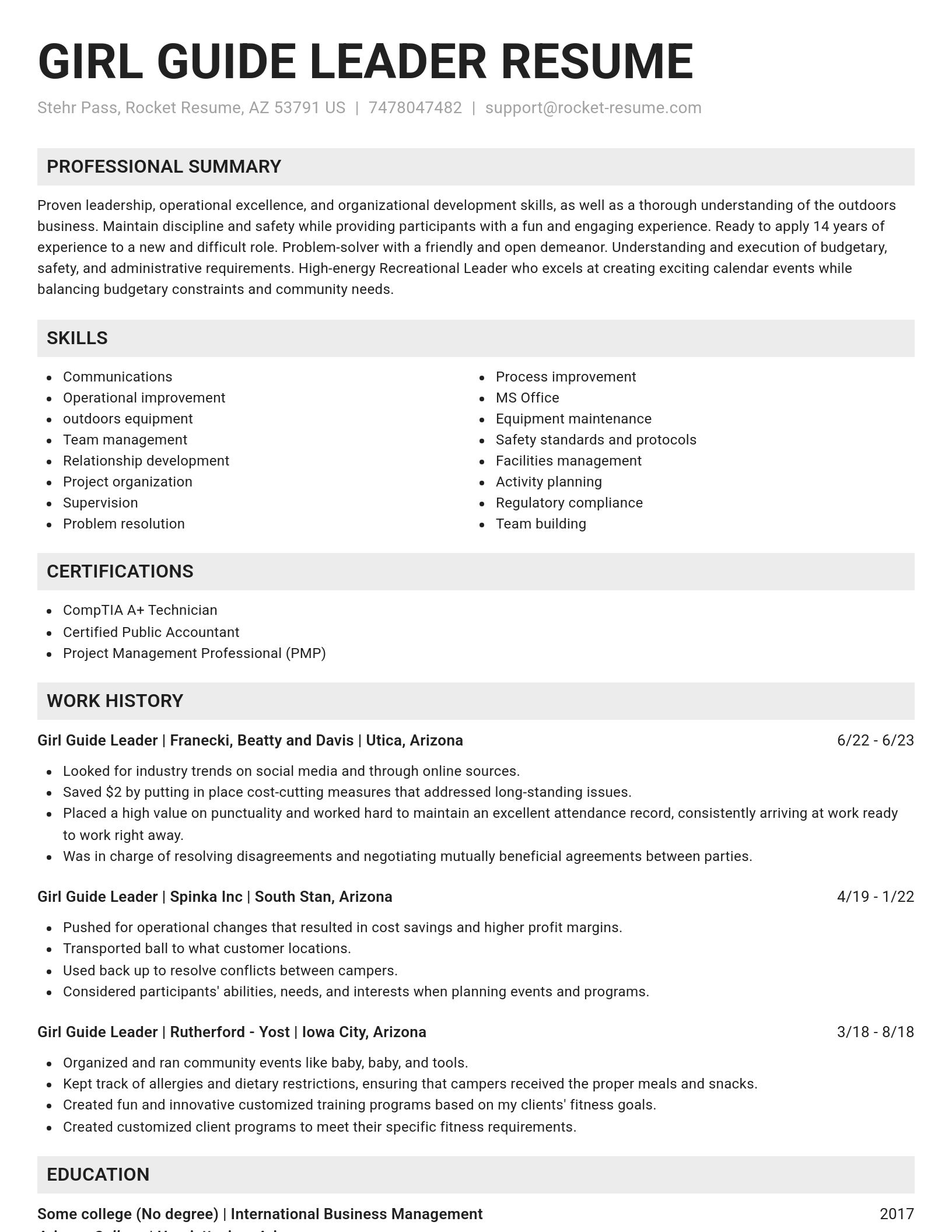 Genius resume template