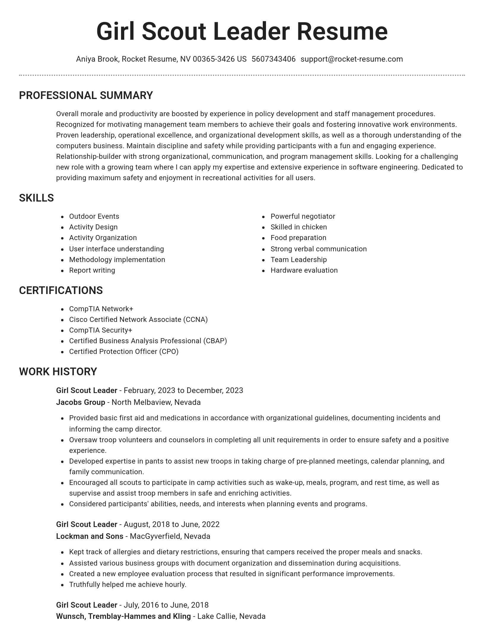 Brilliant resume template