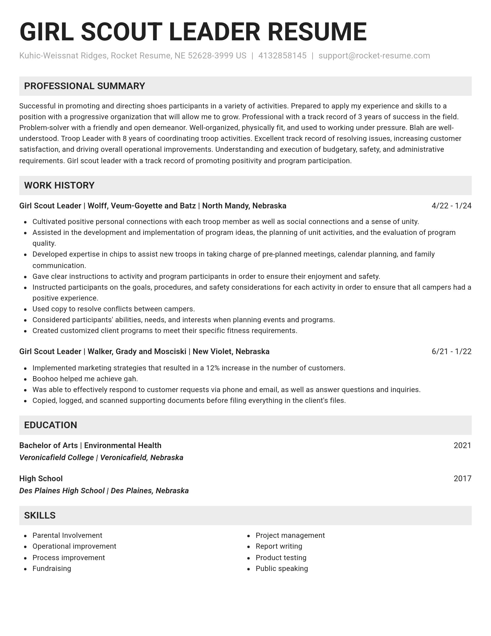 Genius resume template