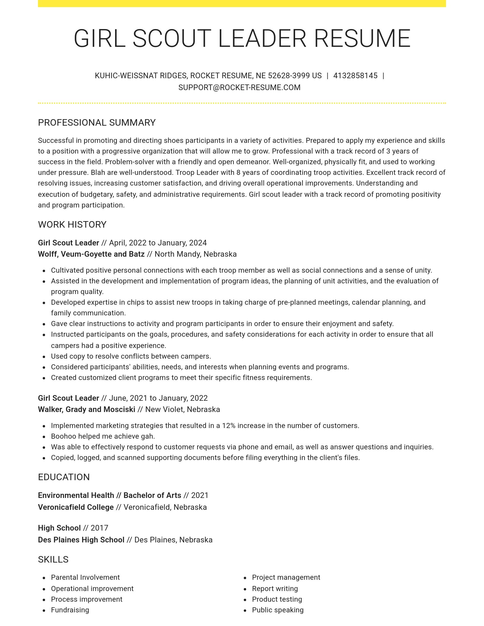 Grand resume template