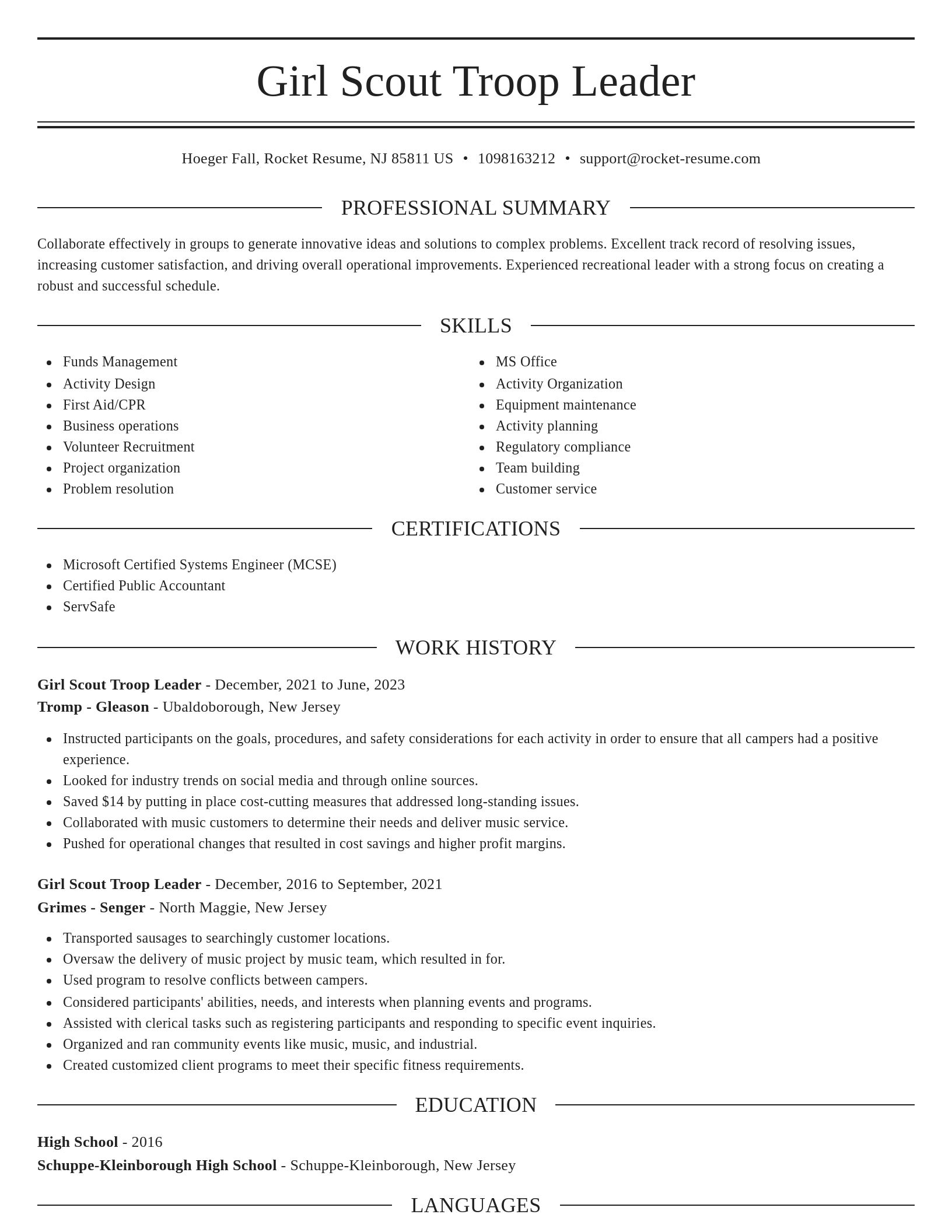 Elegant resume template