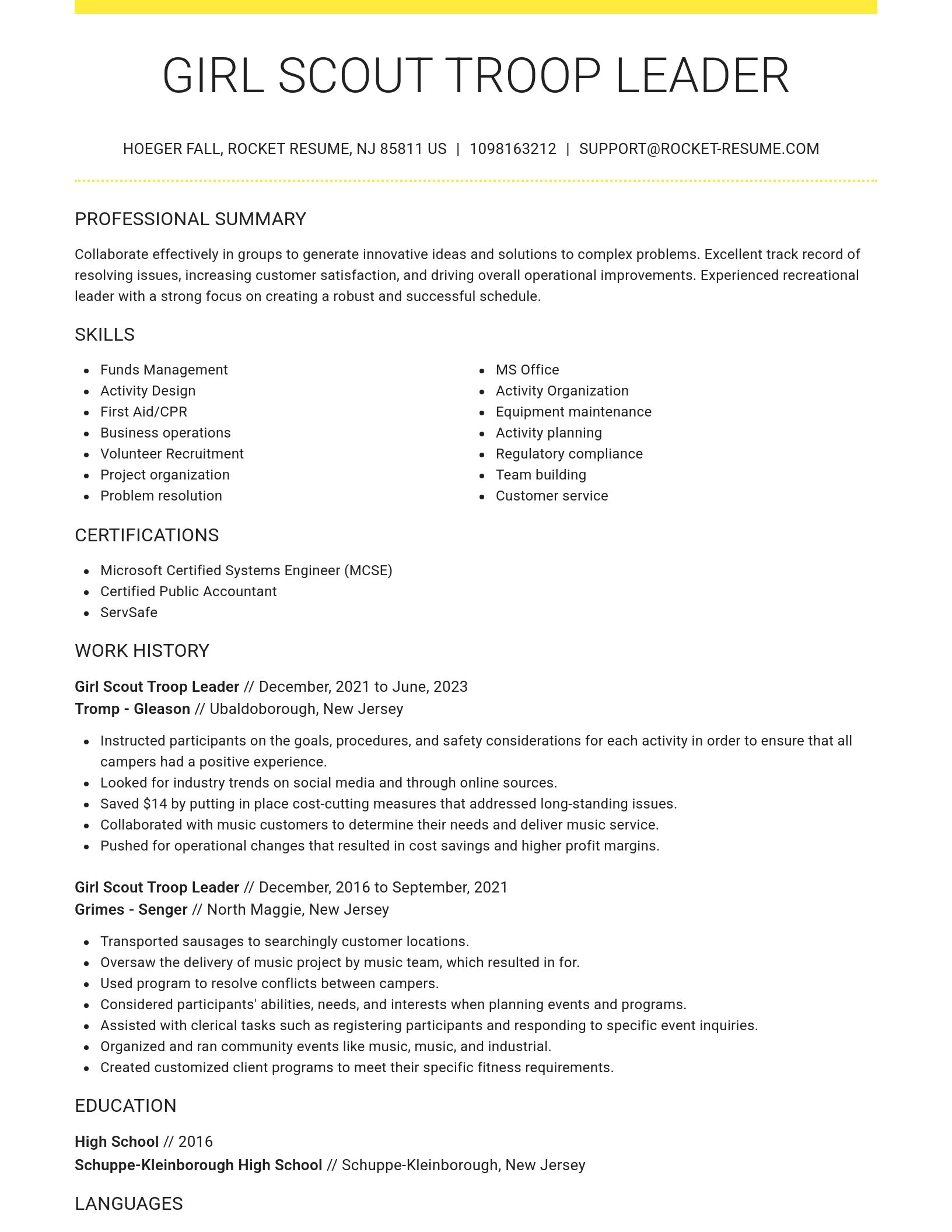 Grand resume template