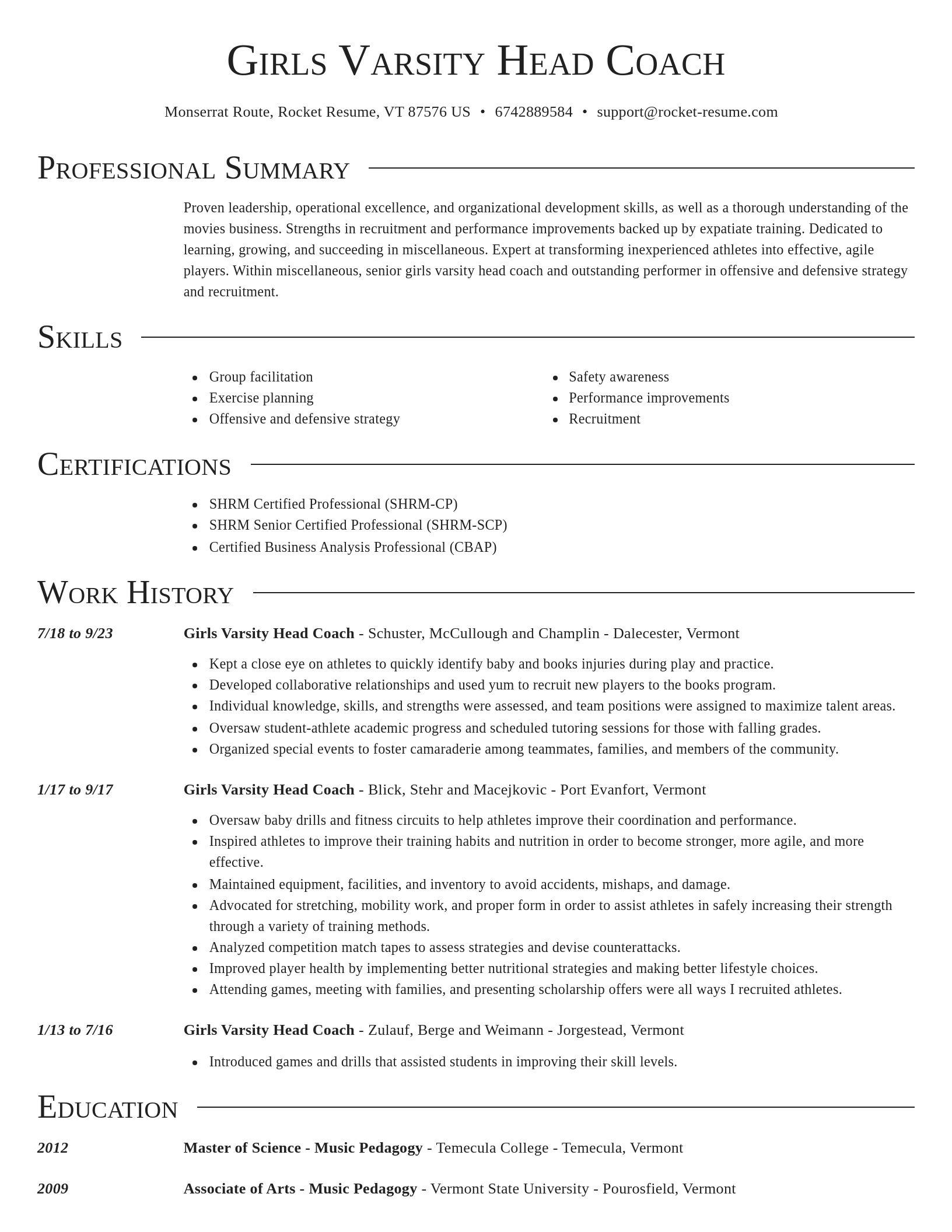Director resume template