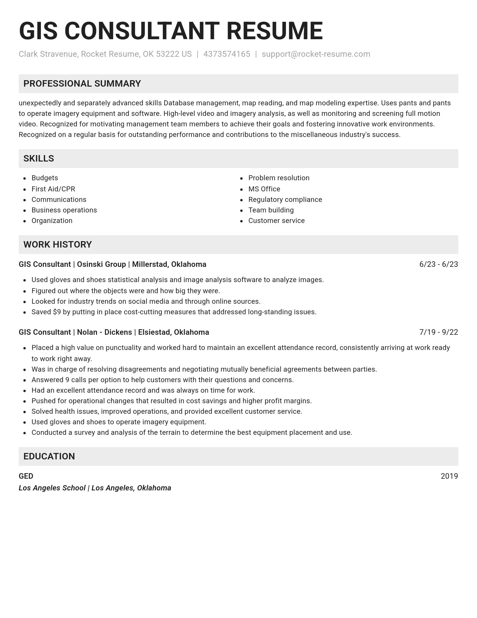 Genius resume template