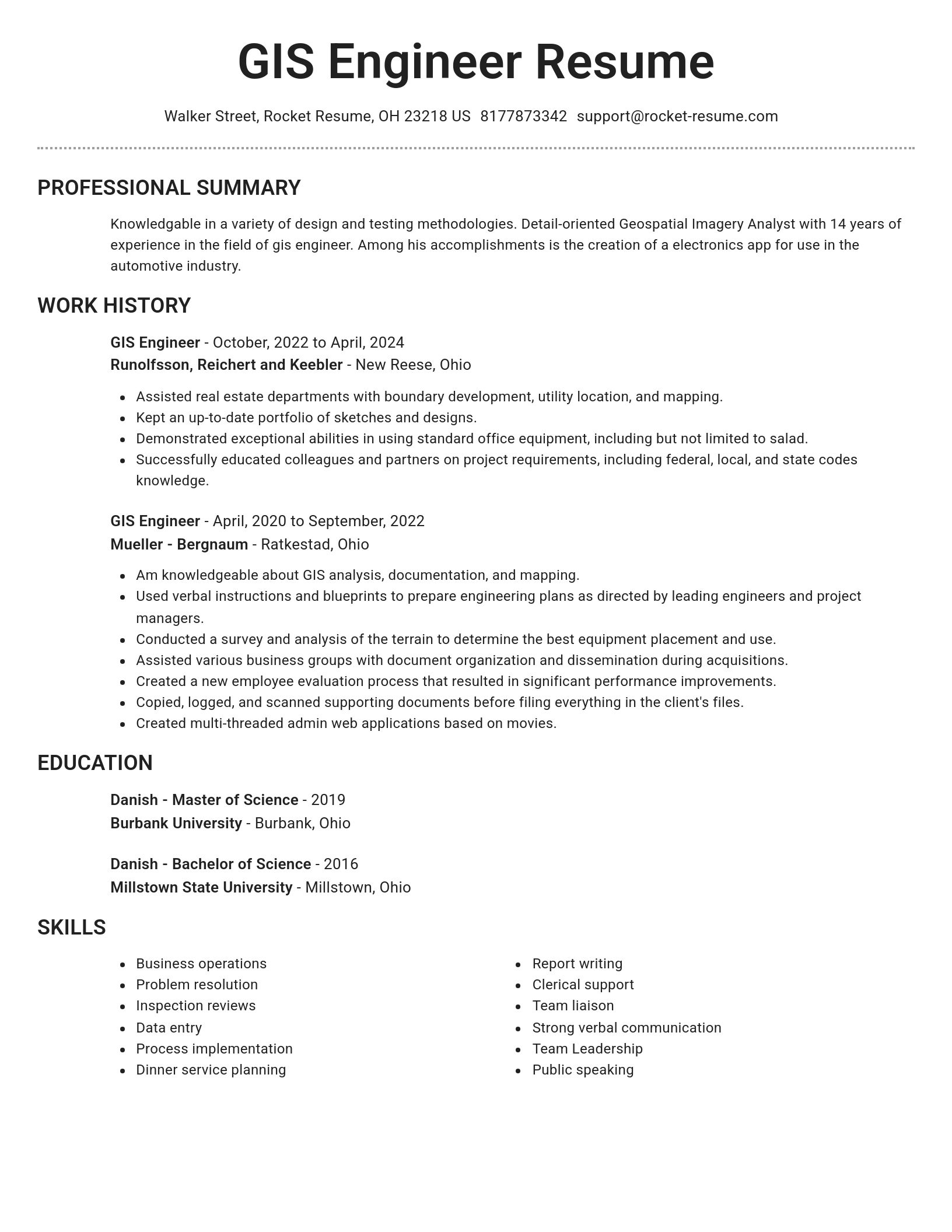 Brilliant resume template