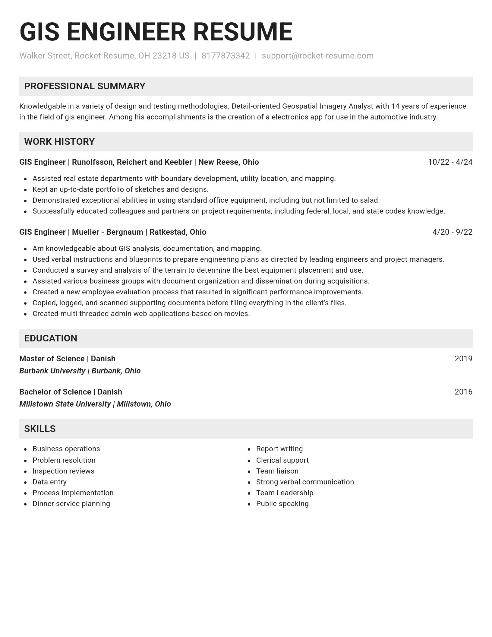 Genius resume template