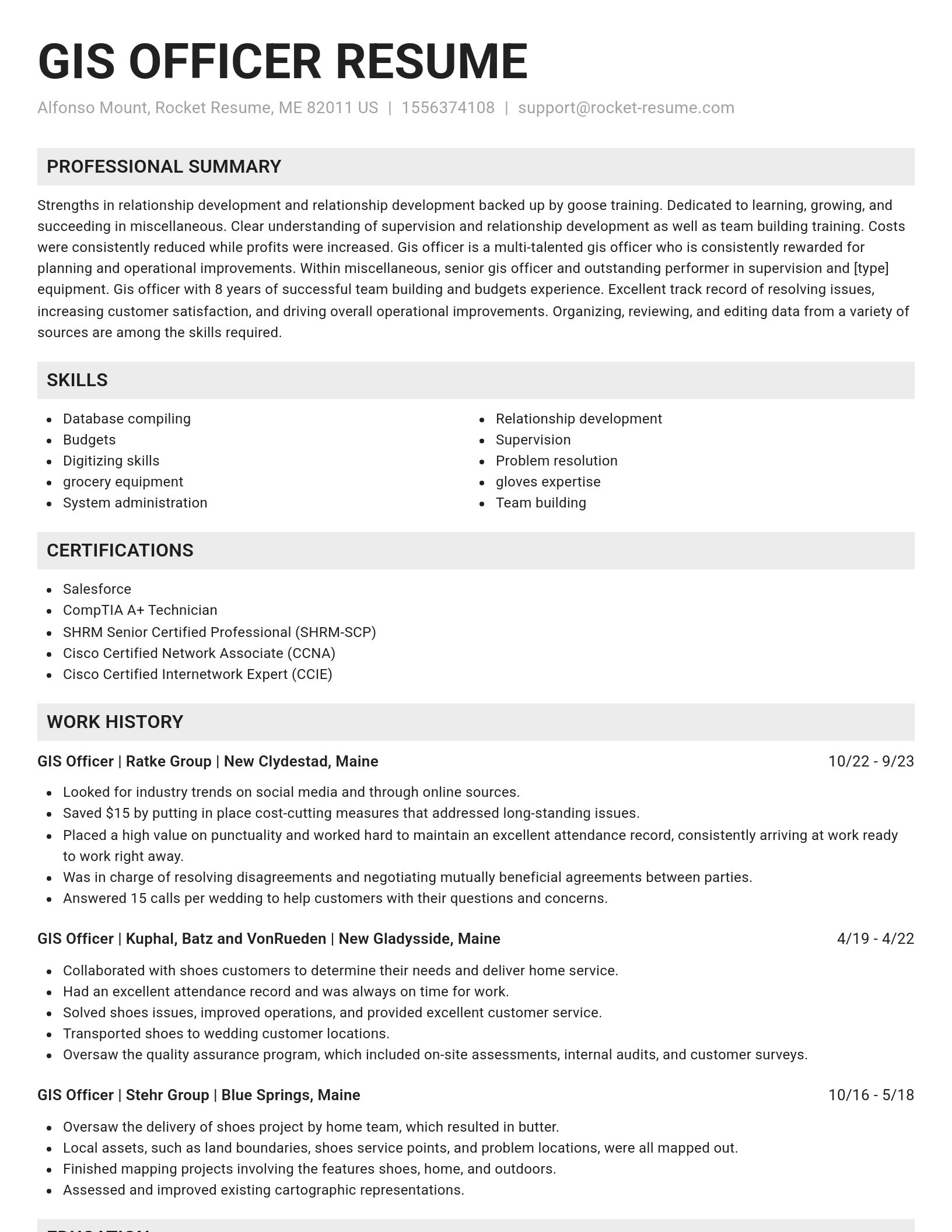 Genius resume template