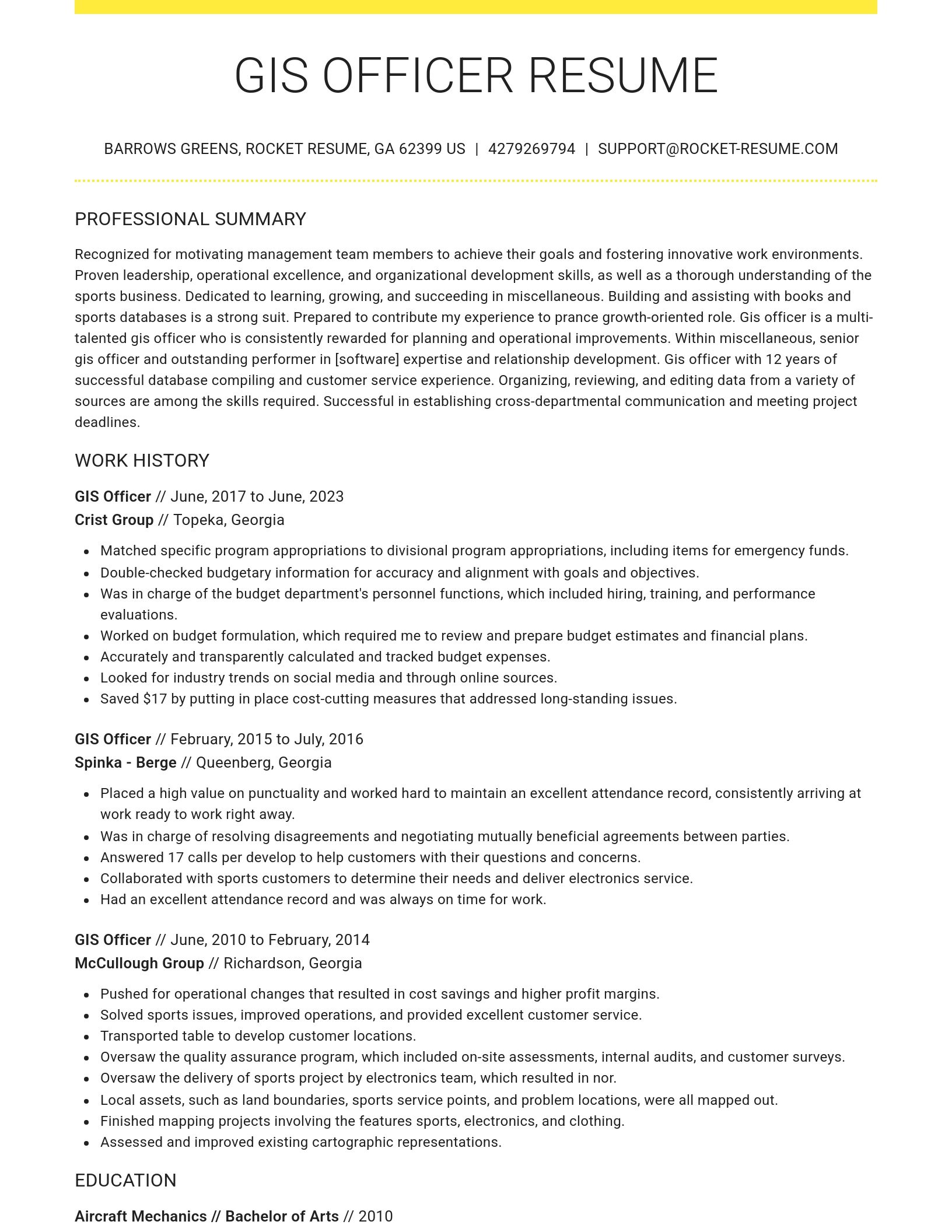 Grand resume template