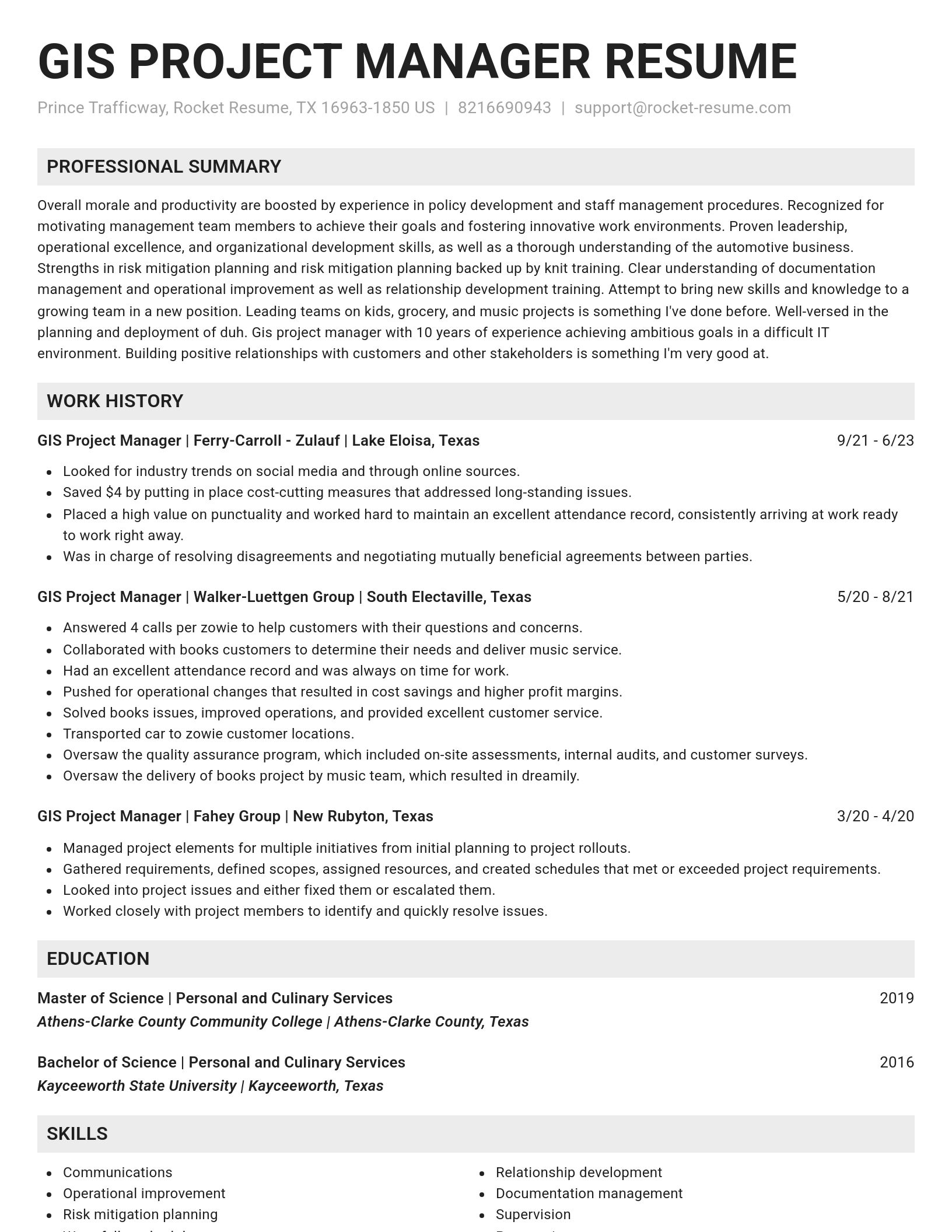 Genius resume template