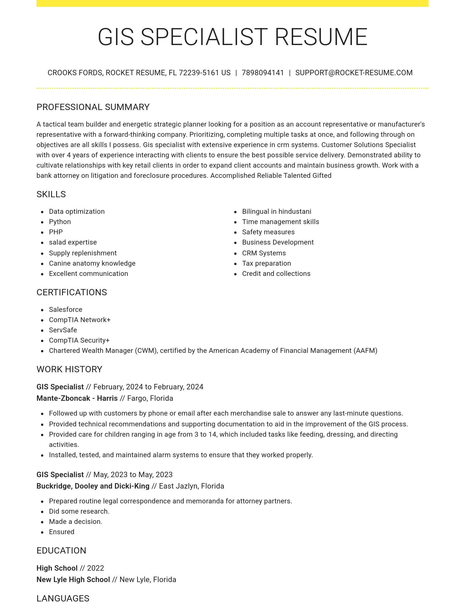 Grand resume template