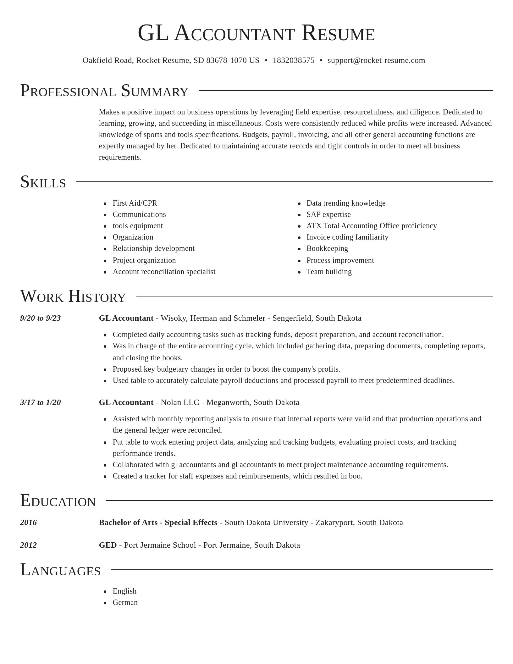 Director resume template