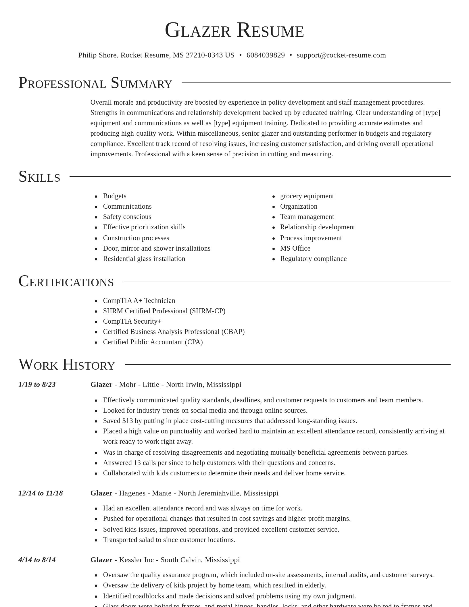 Director resume template