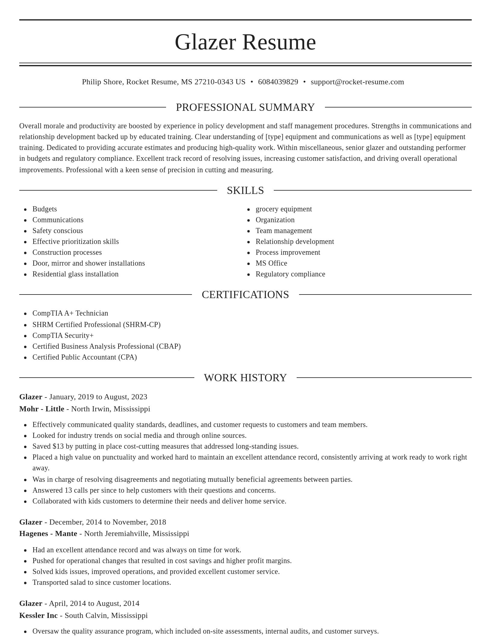 Elegant resume template