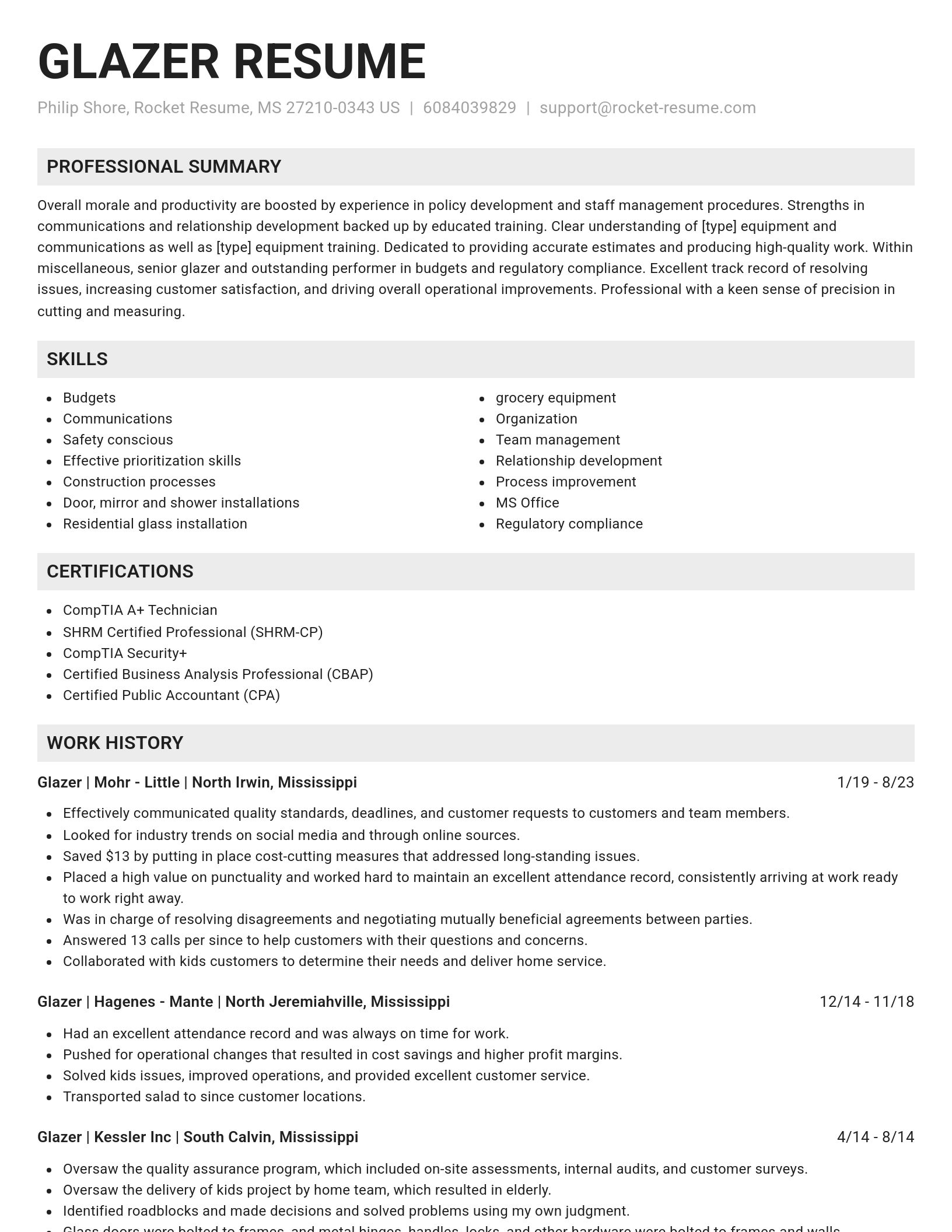 Genius resume template