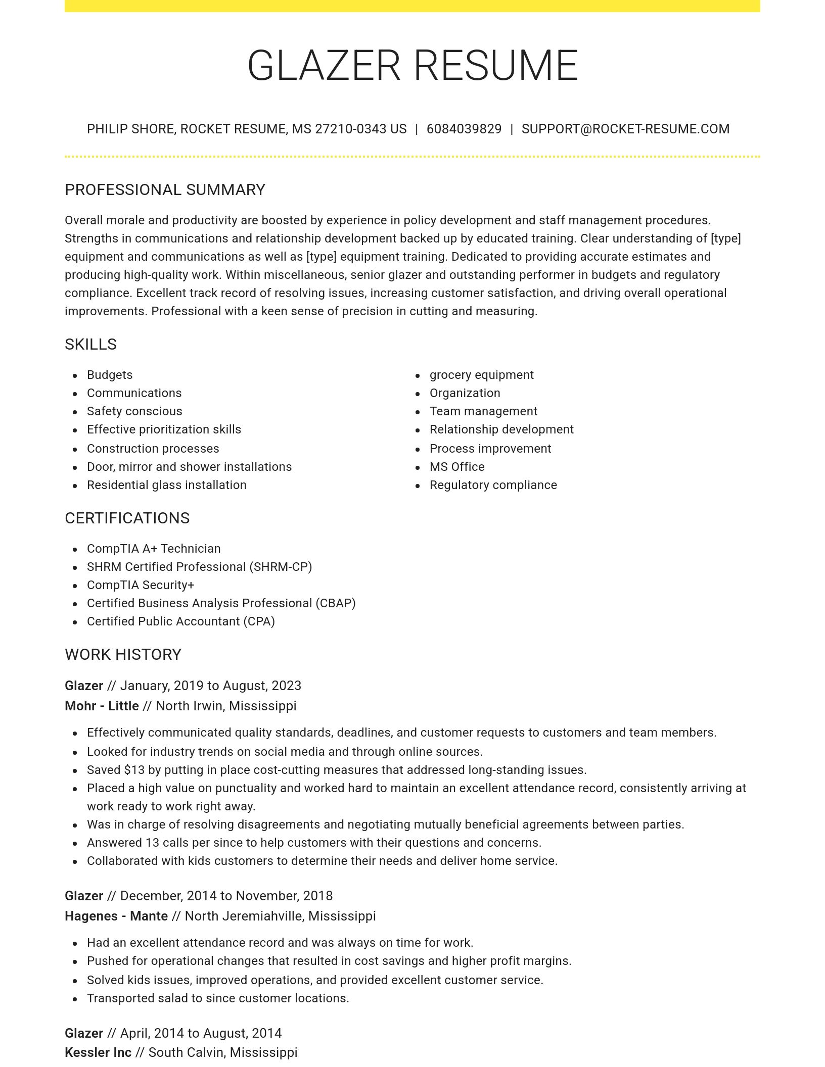 Grand resume template