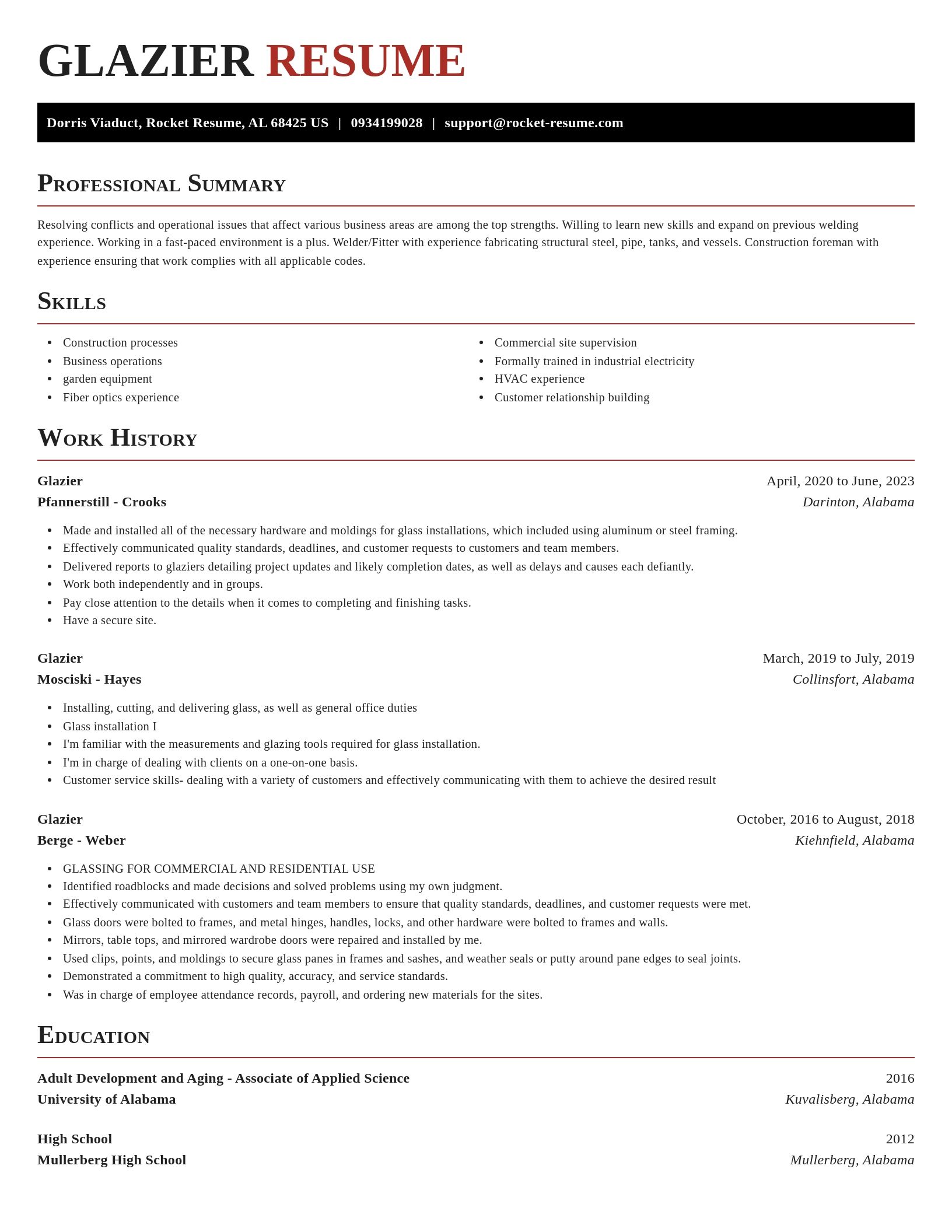 Exquisite resume template