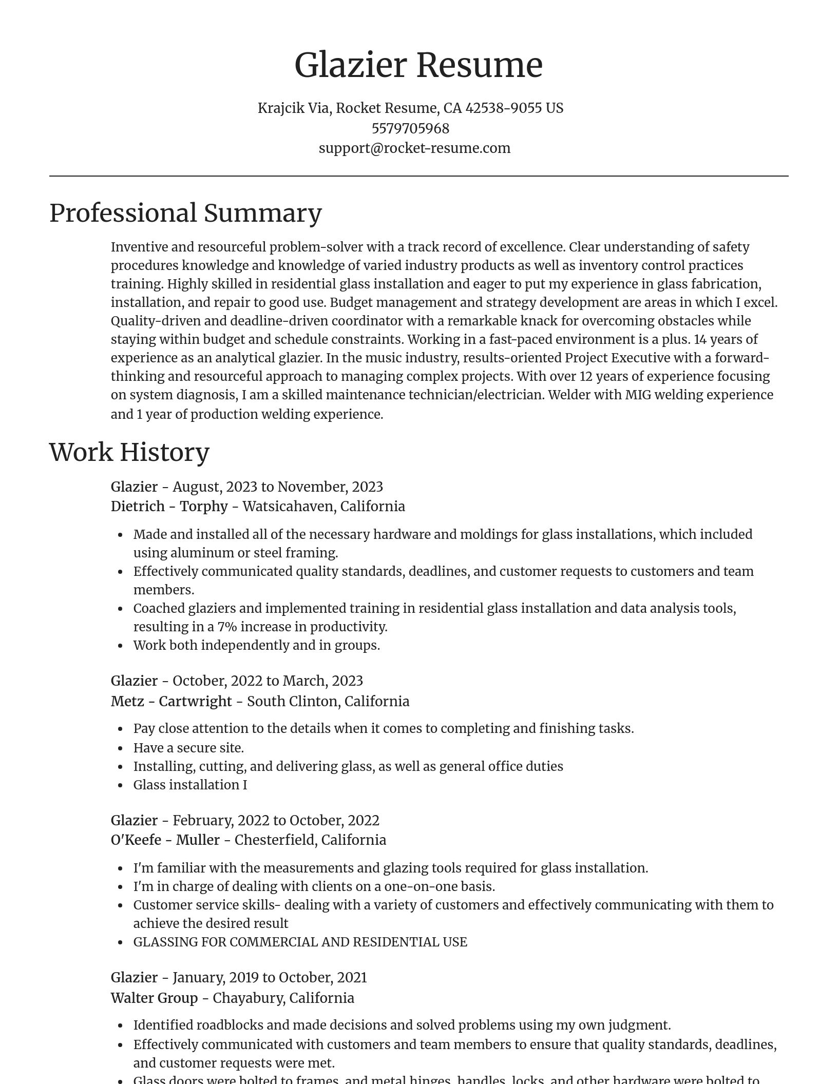 Focal Point resume template
