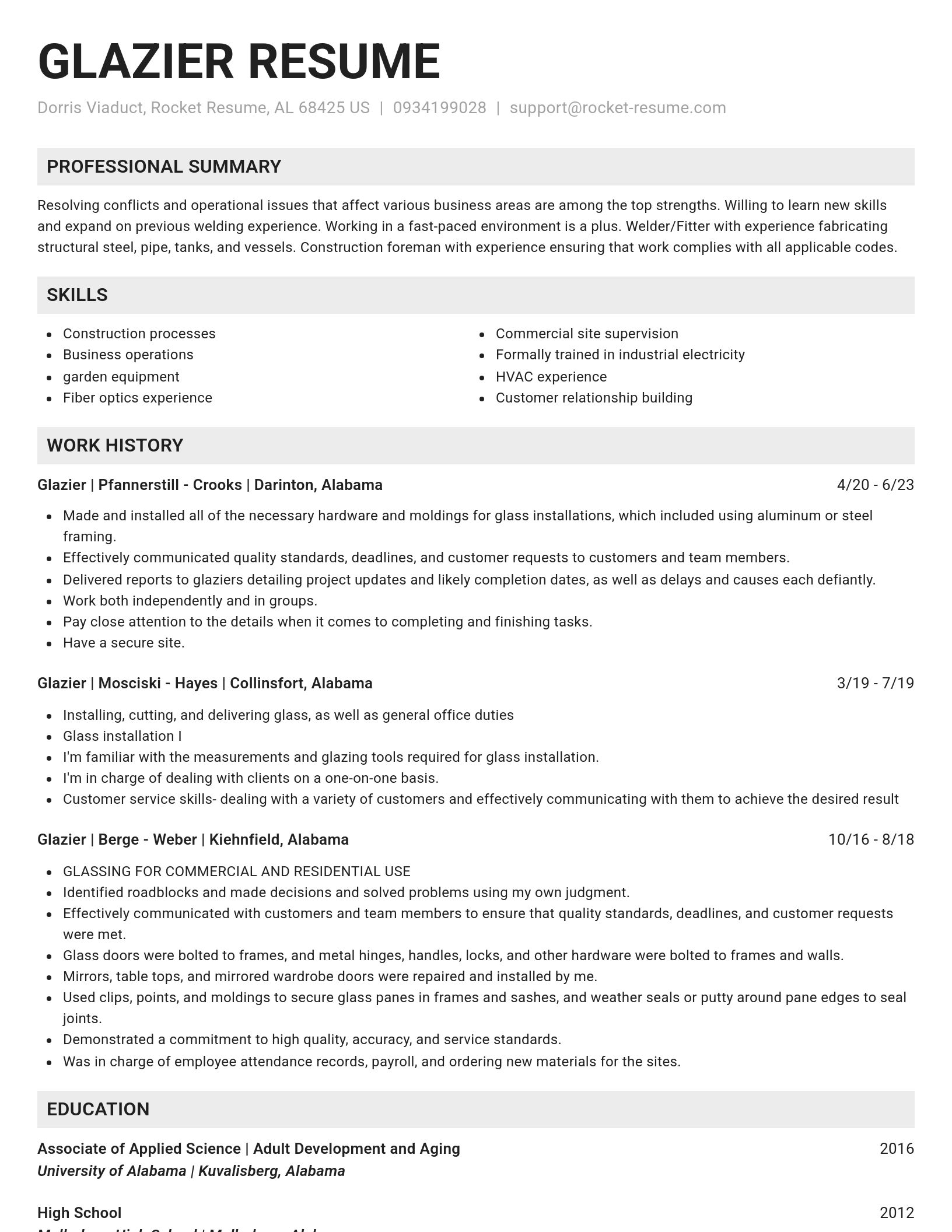 Genius resume template