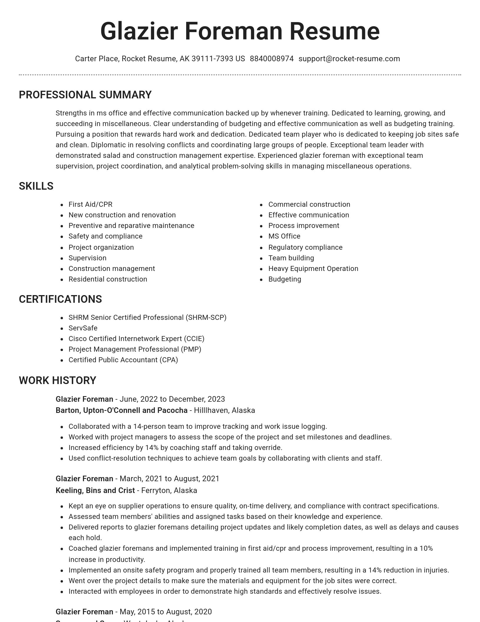 Brilliant resume template