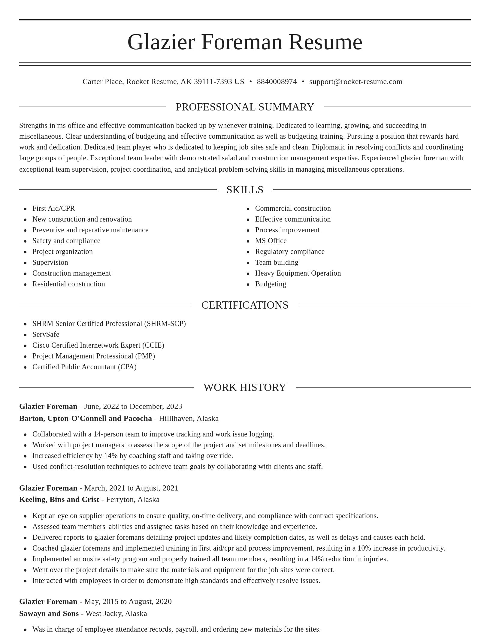 Elegant resume template