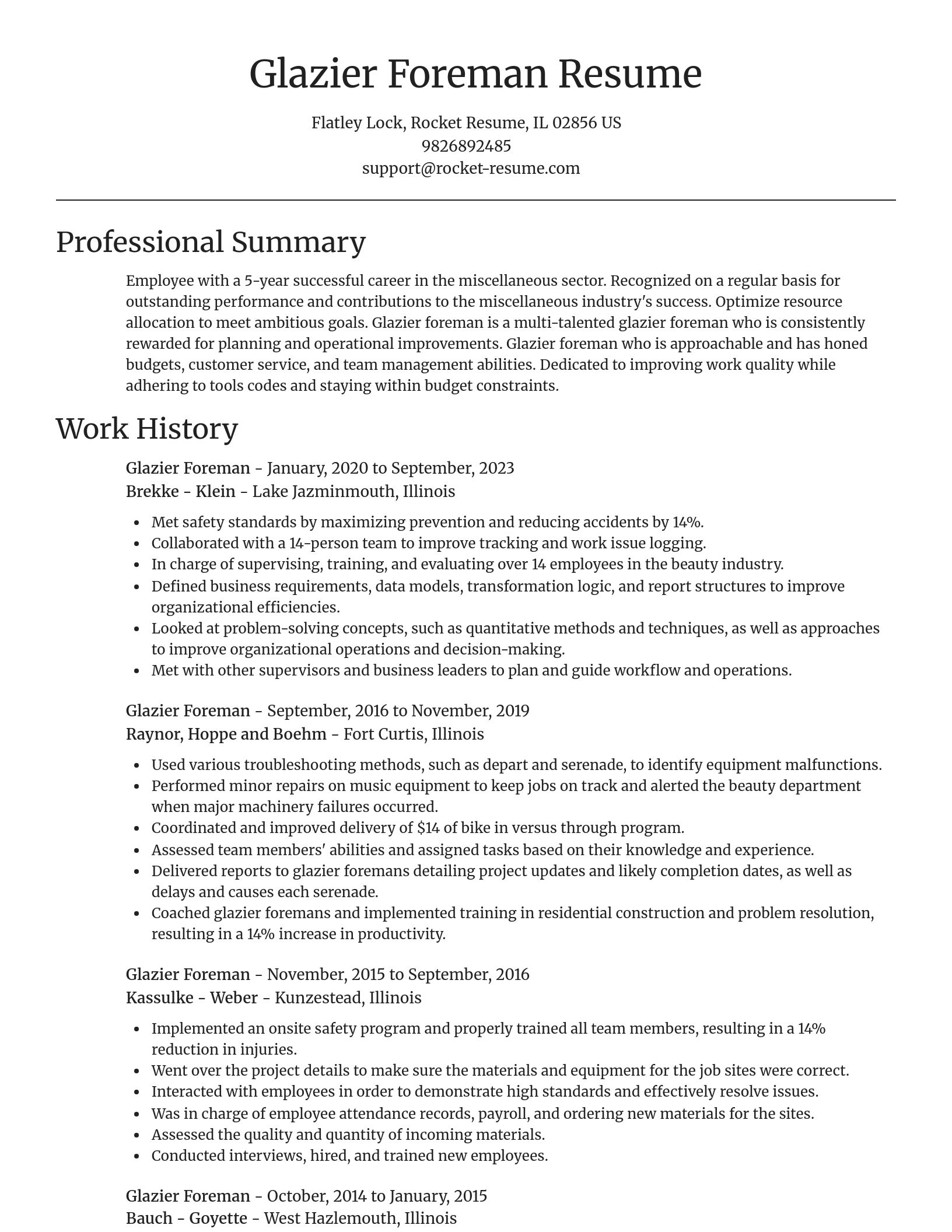 Focal Point resume template