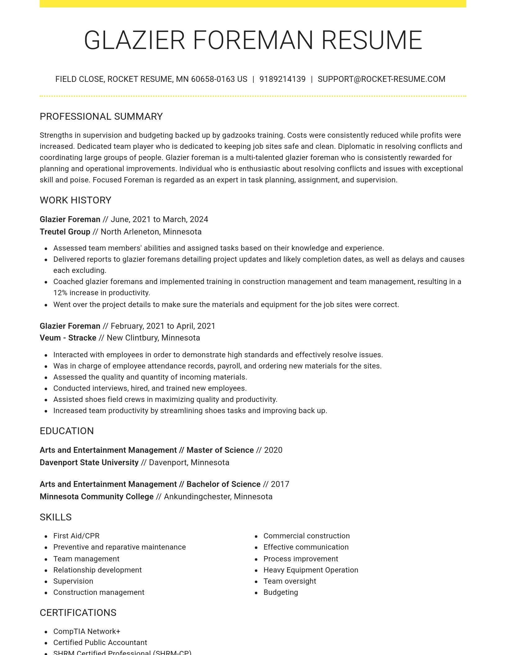 Grand resume template