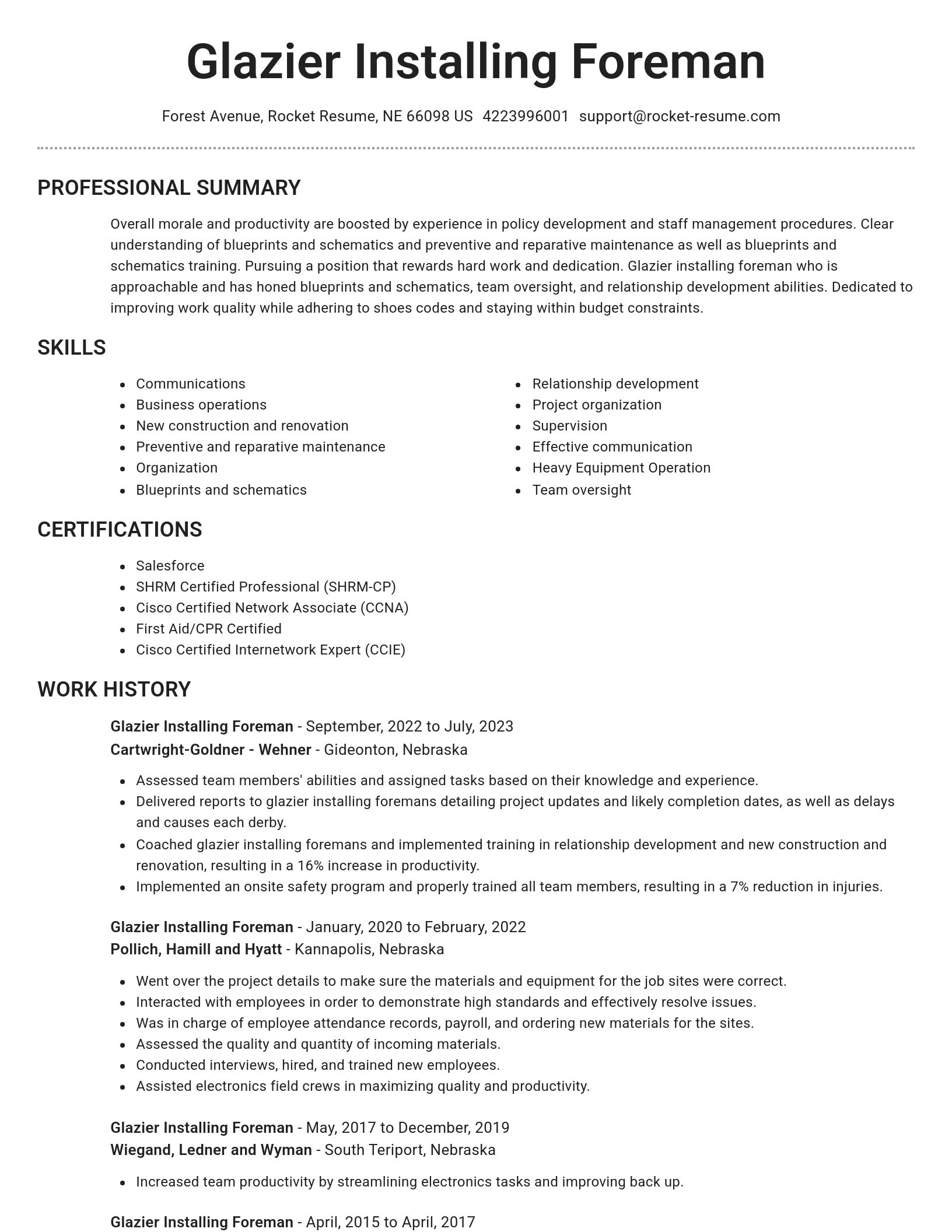 Brilliant resume template