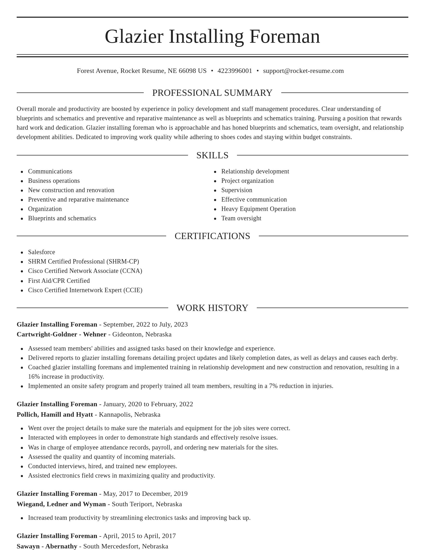 Elegant resume template