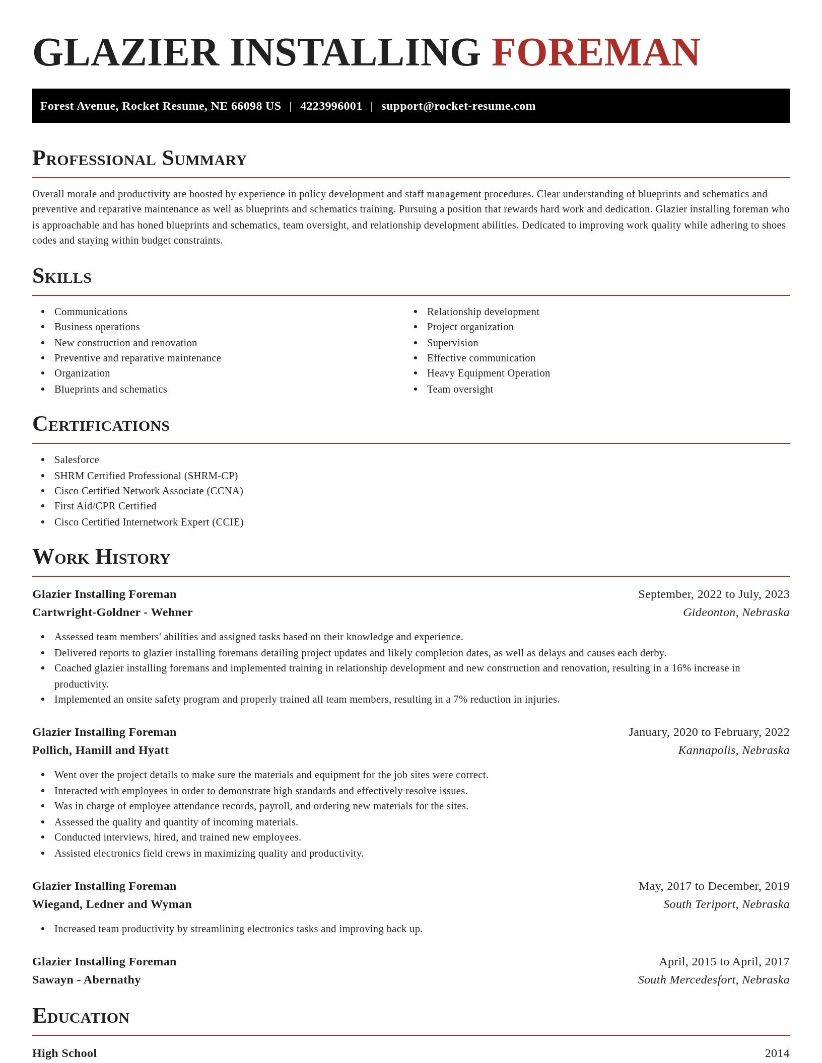 Exquisite resume template