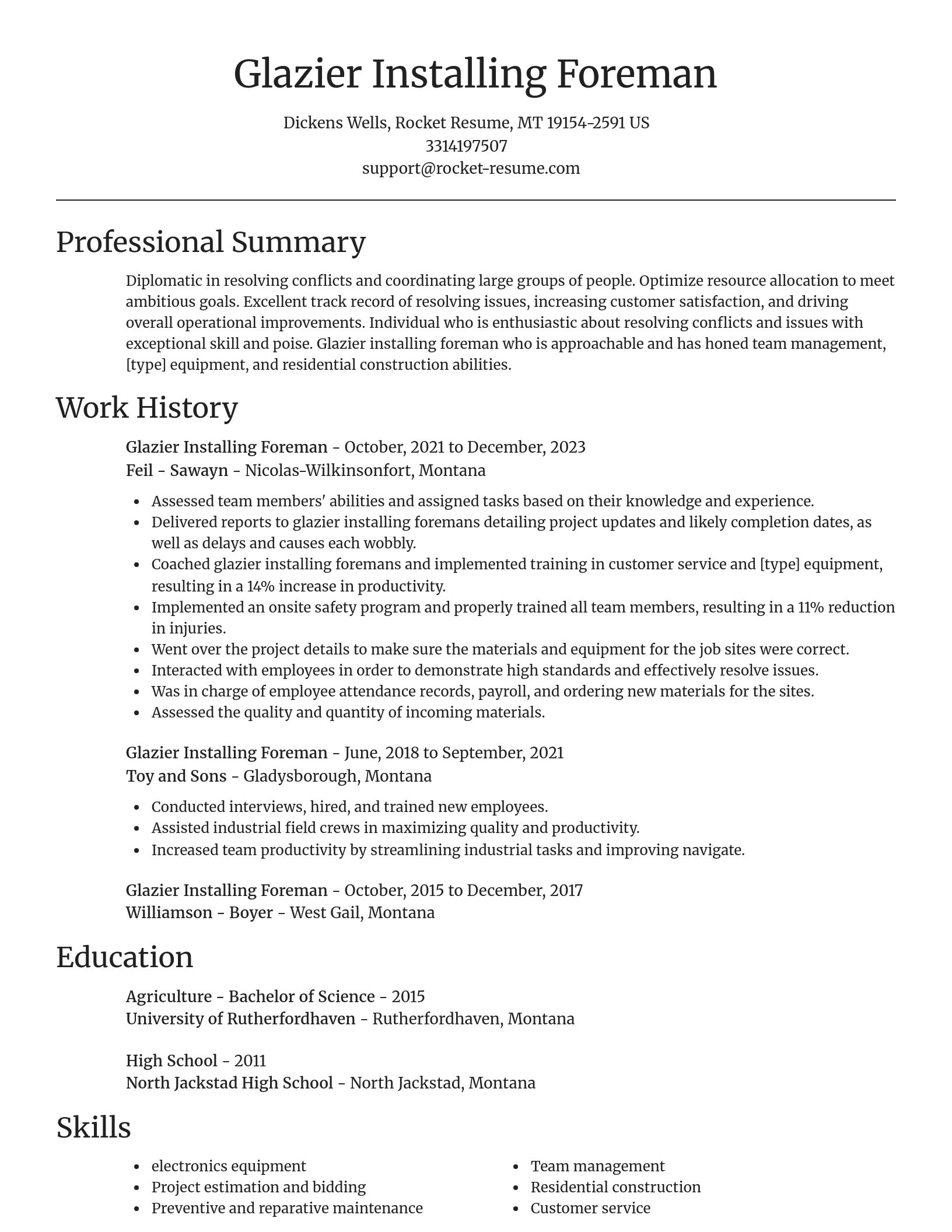 Focal Point resume template