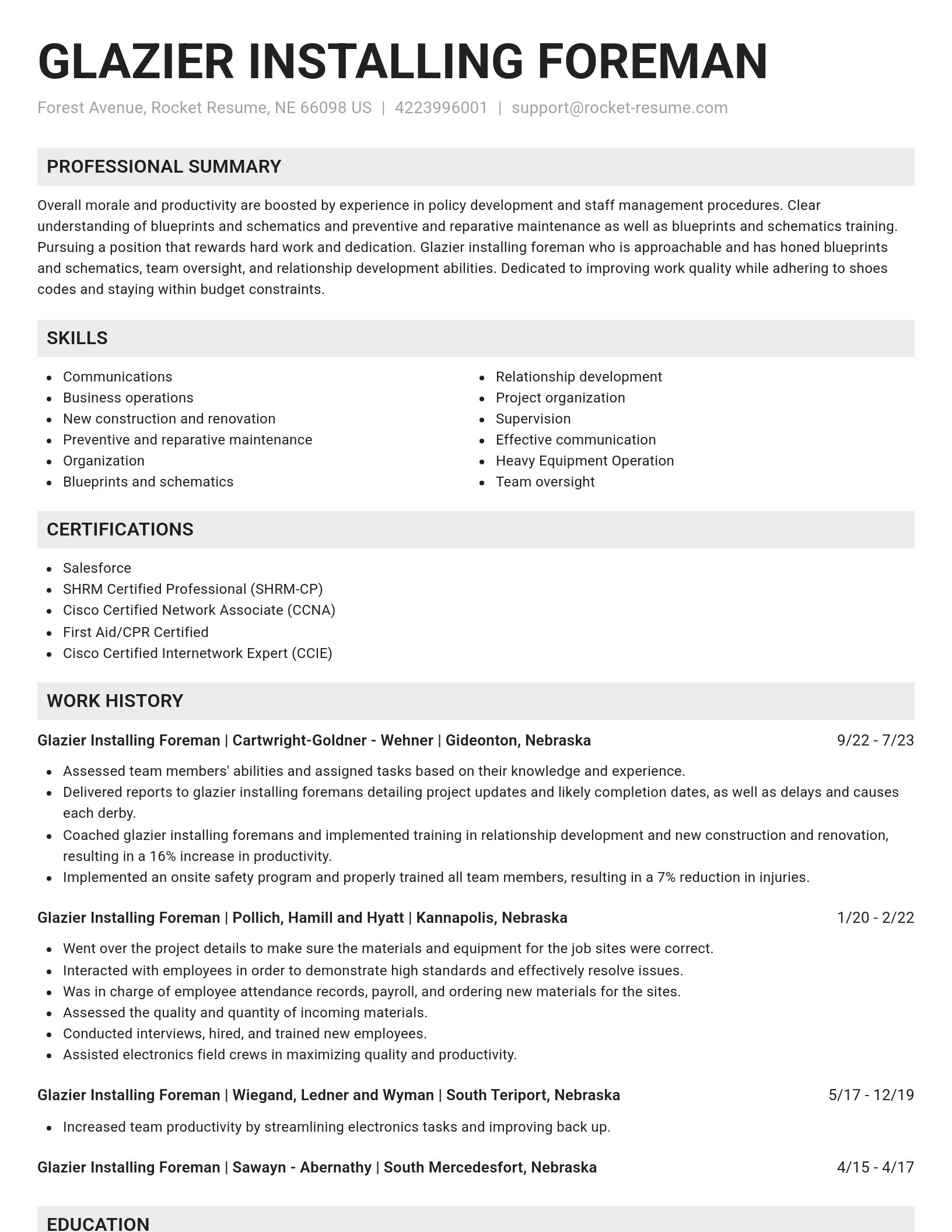 Genius resume template