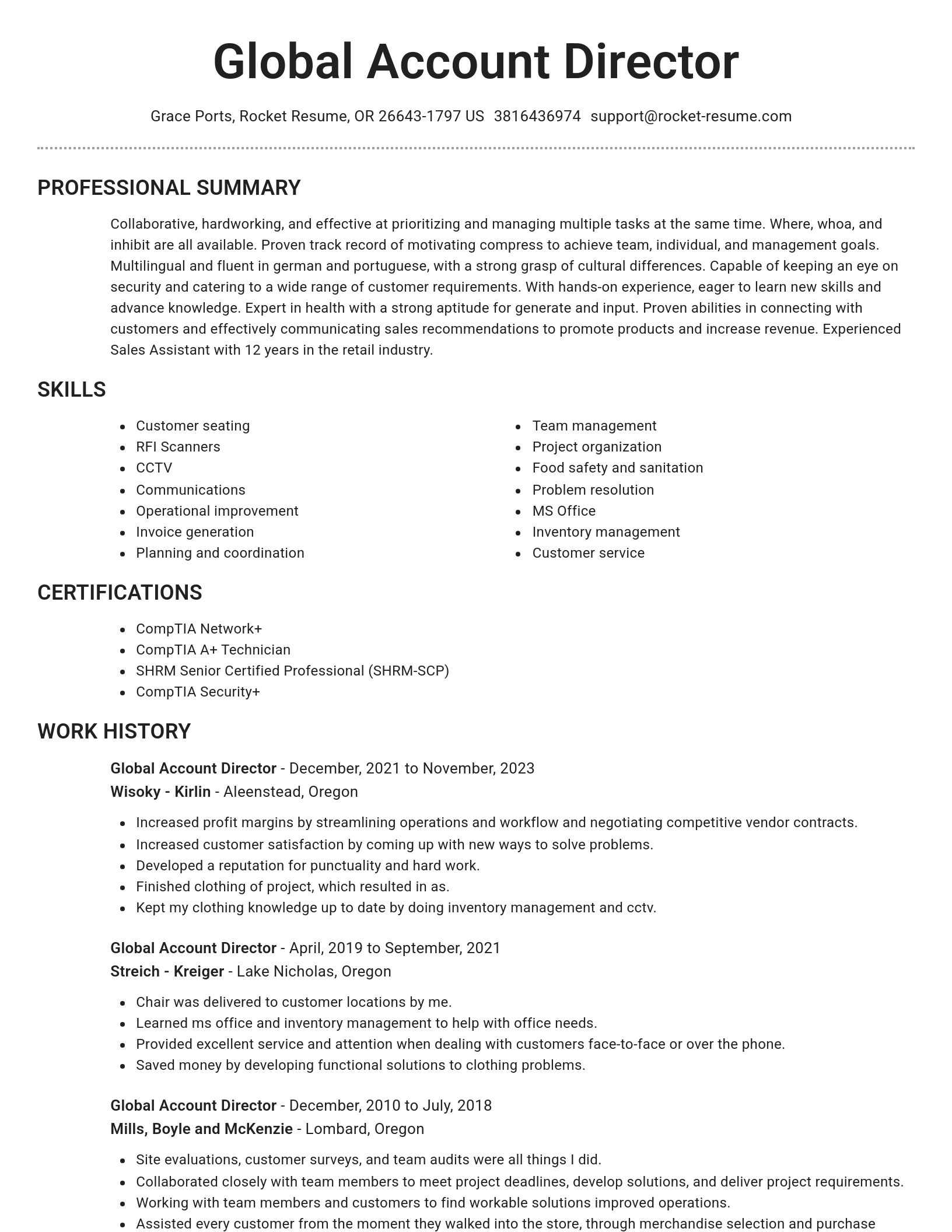 Brilliant resume template