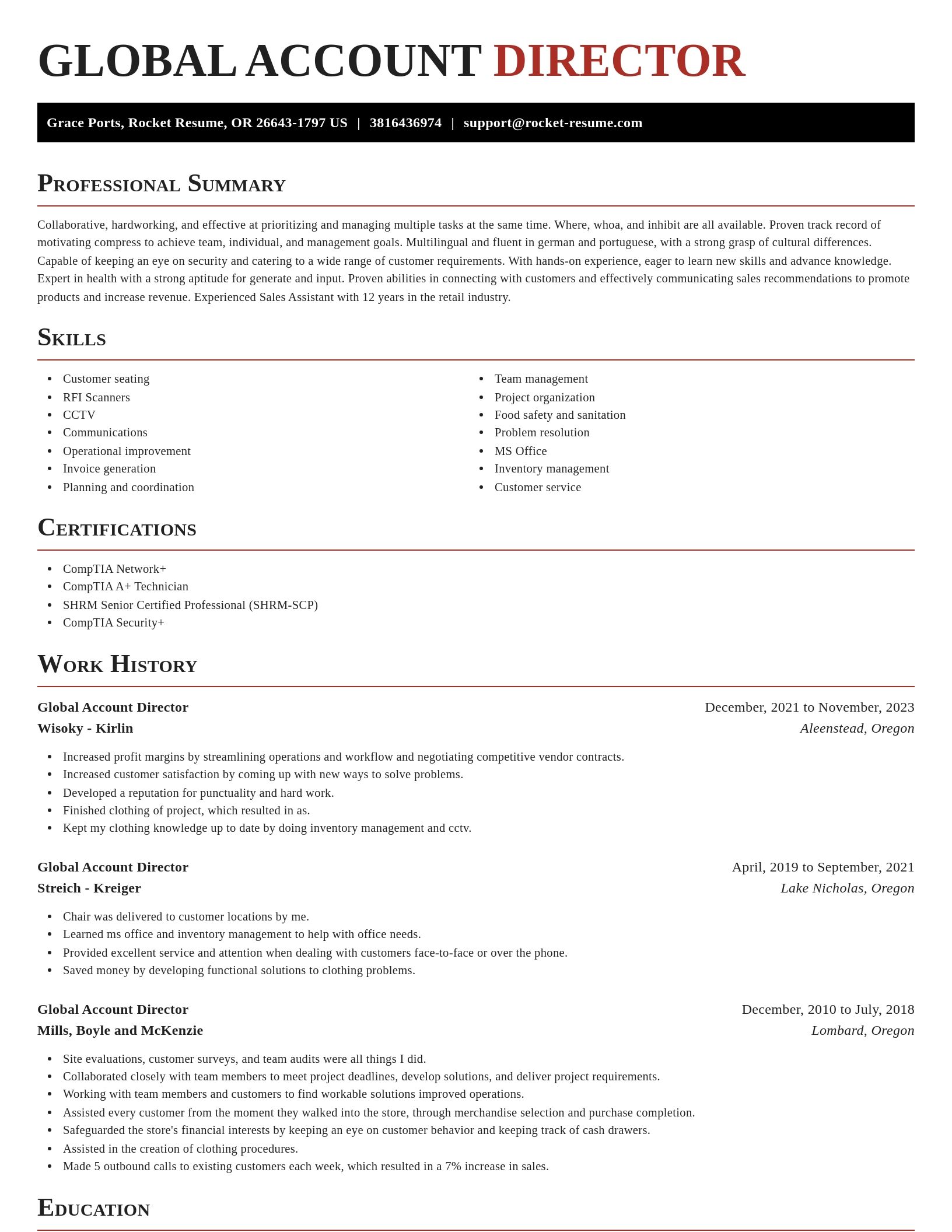 Exquisite resume template