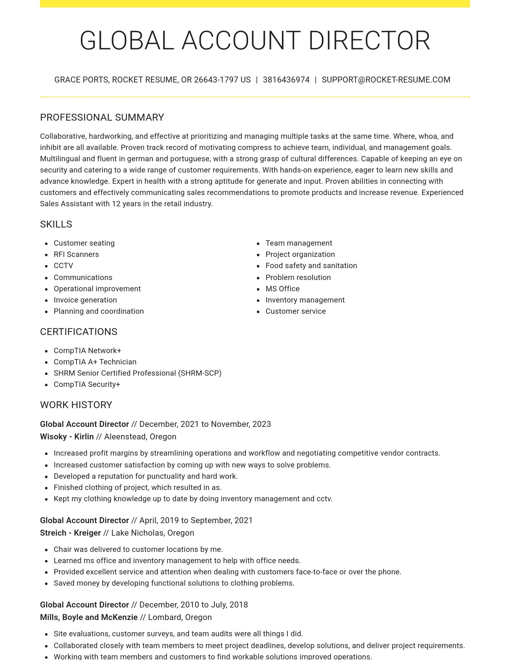 Grand resume template