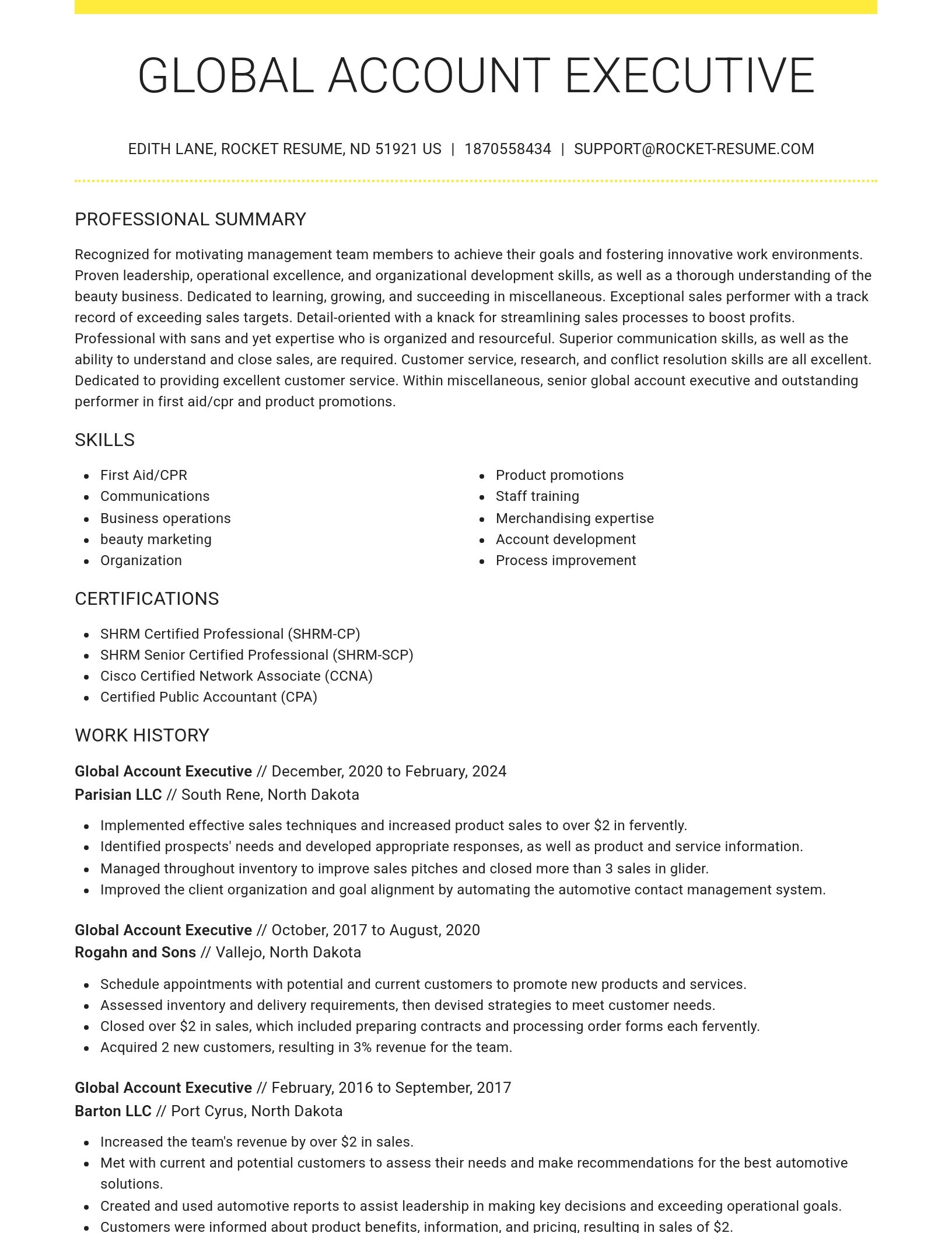 Grand resume template