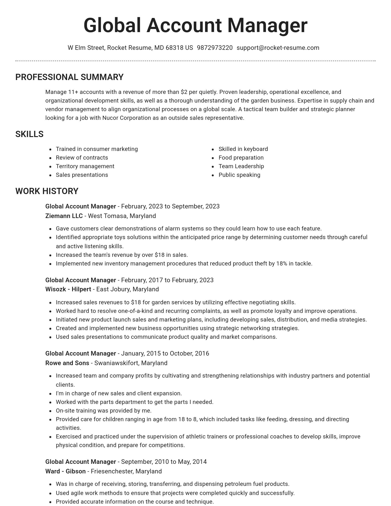 Brilliant resume template