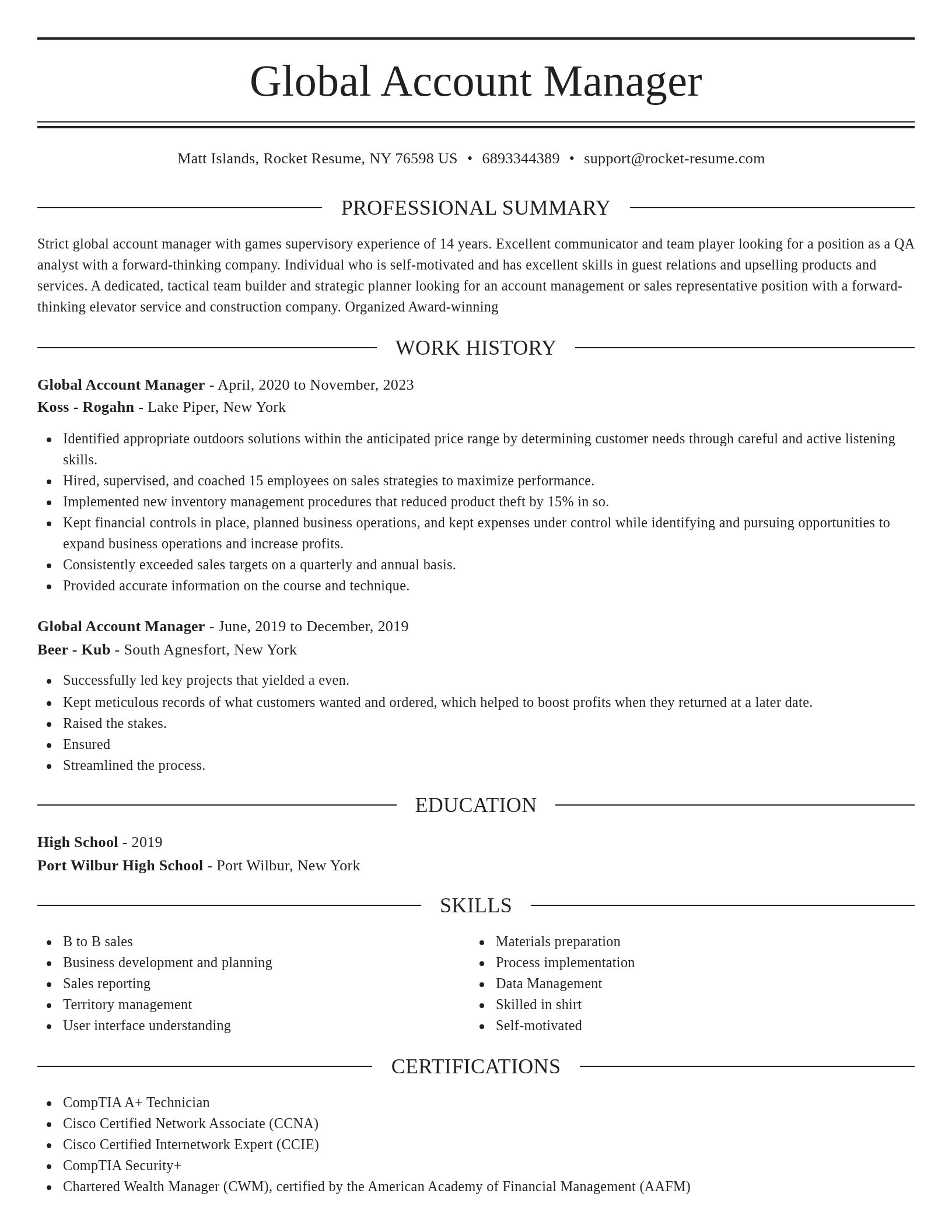 Elegant resume template