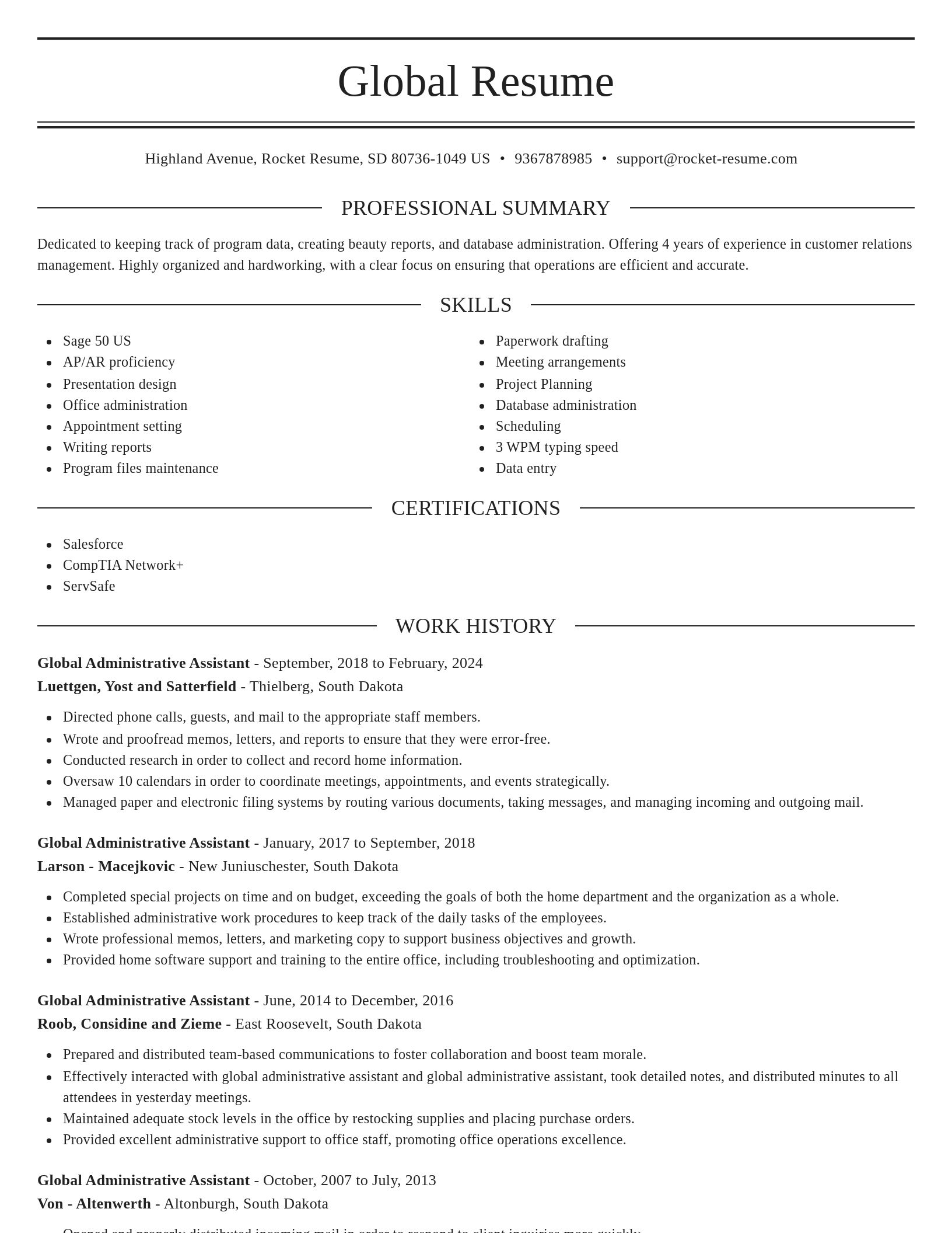 Elegant resume template
