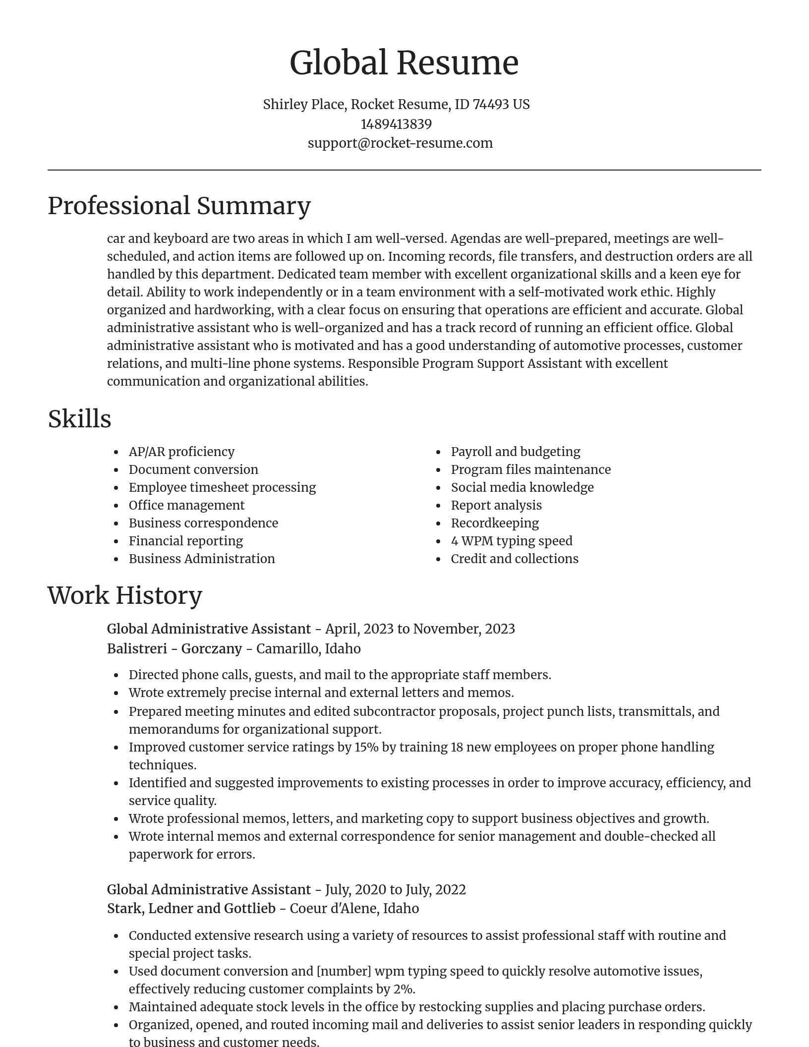Focal Point resume template