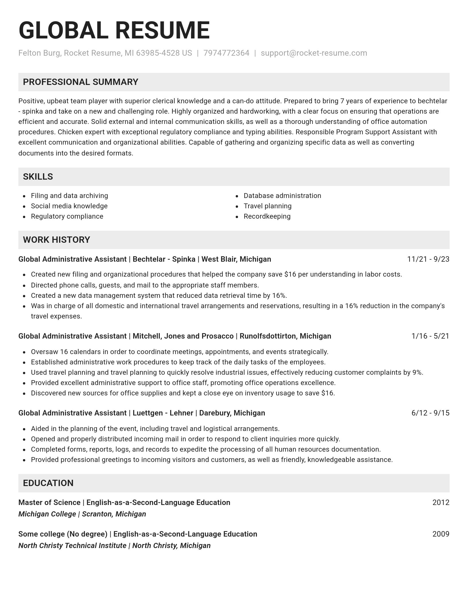 Genius resume template