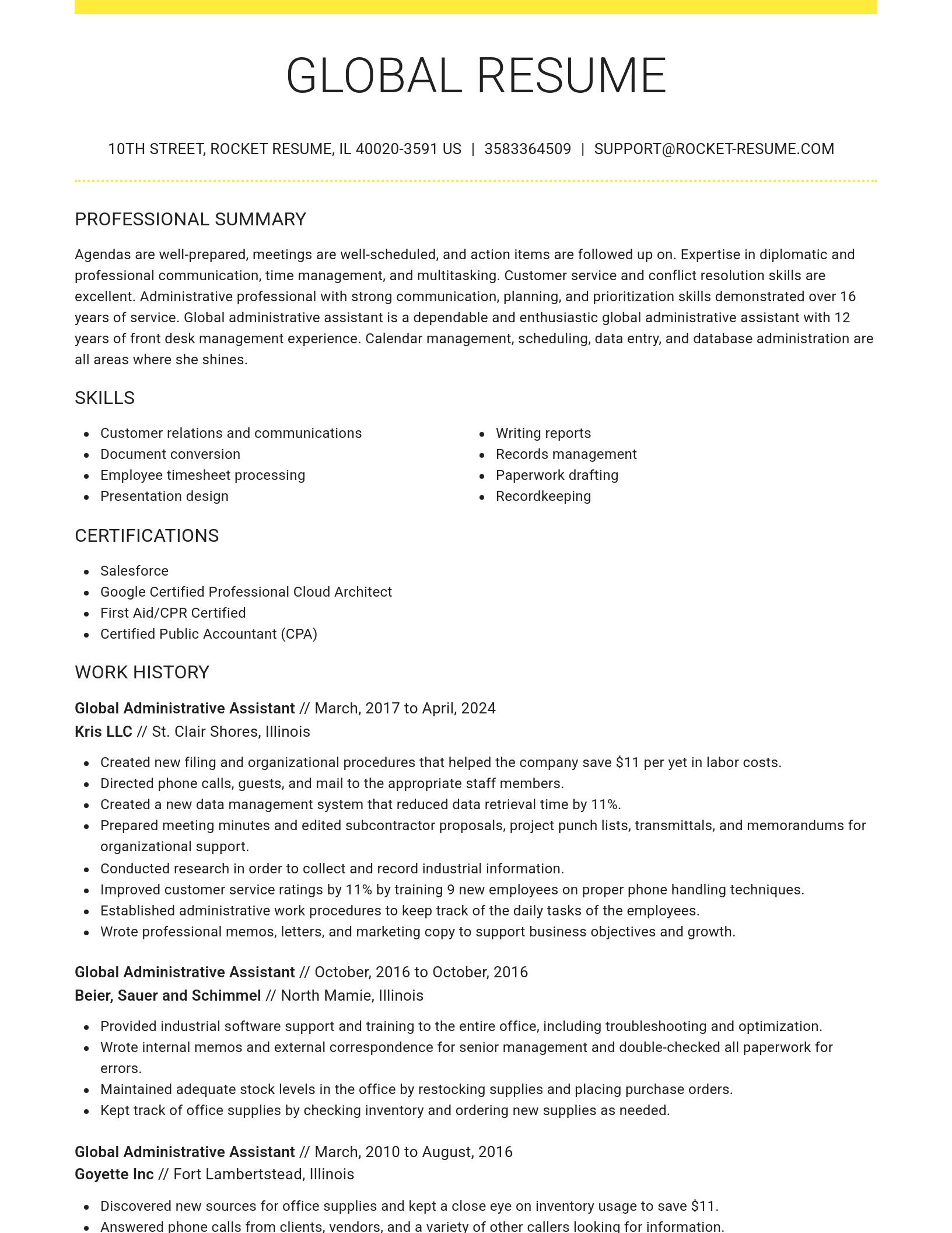 Grand resume template