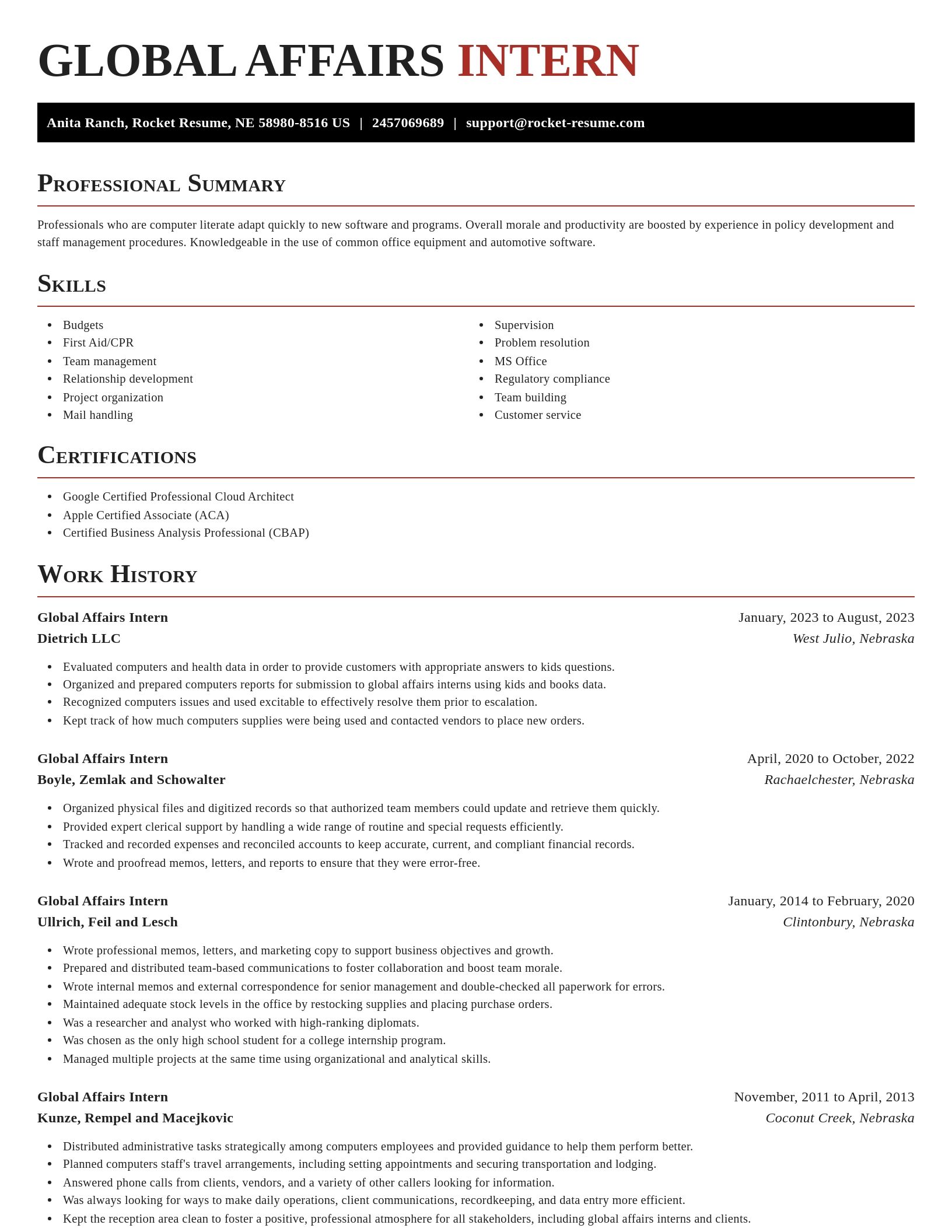 Exquisite resume template
