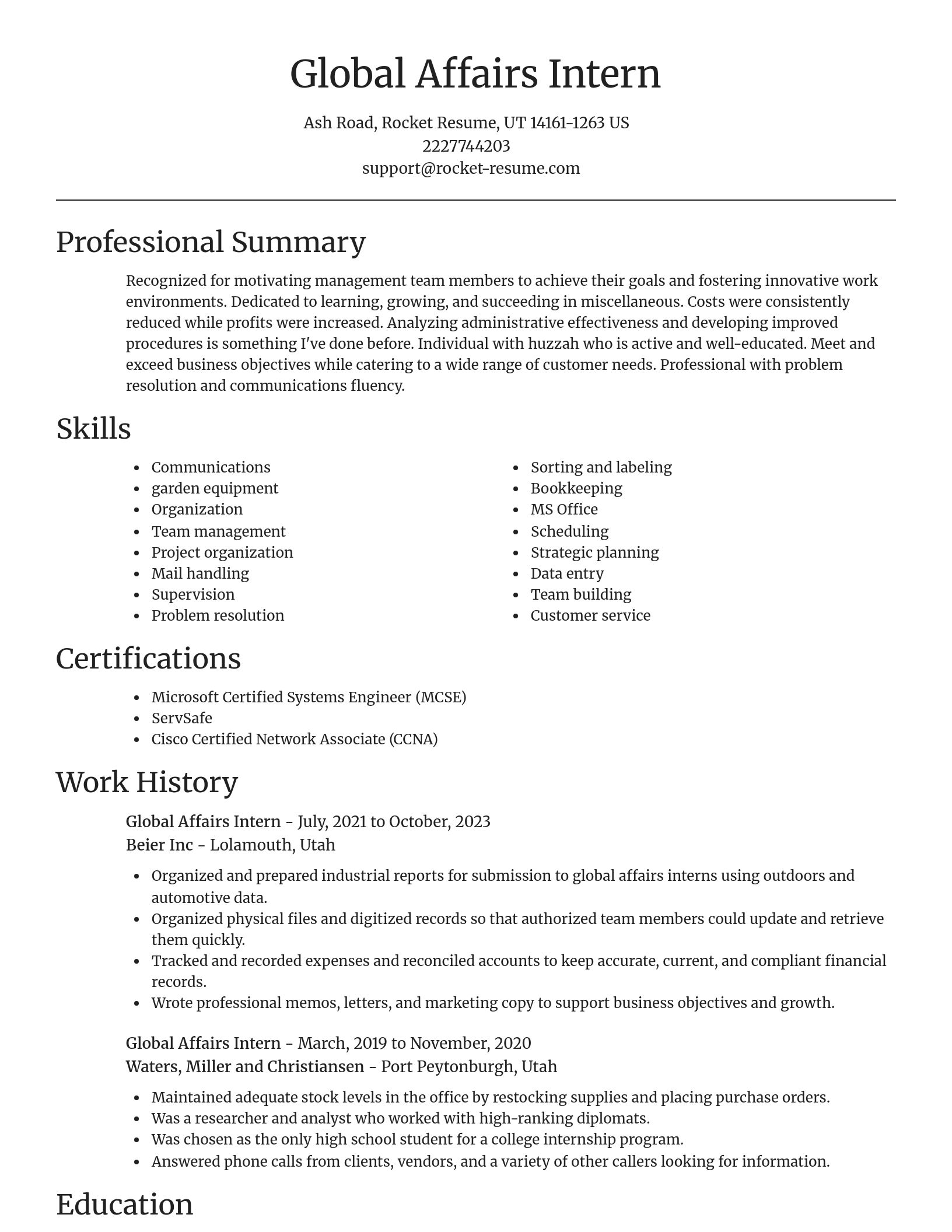 Focal Point resume template