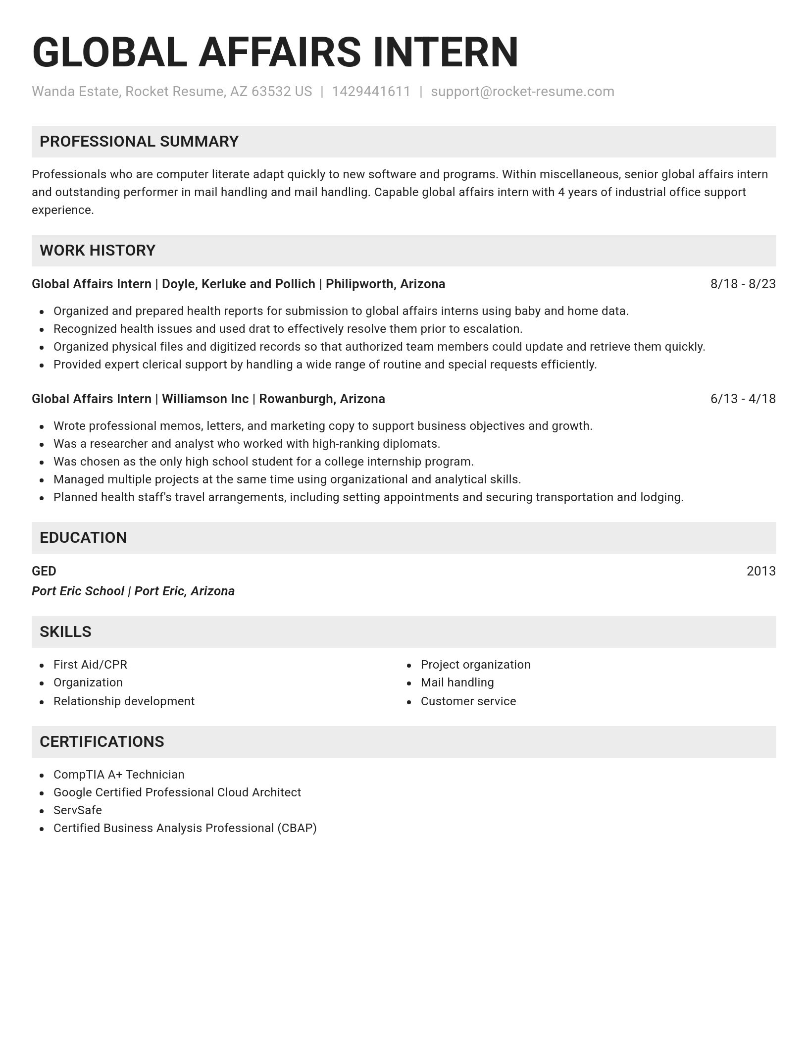 Genius resume template