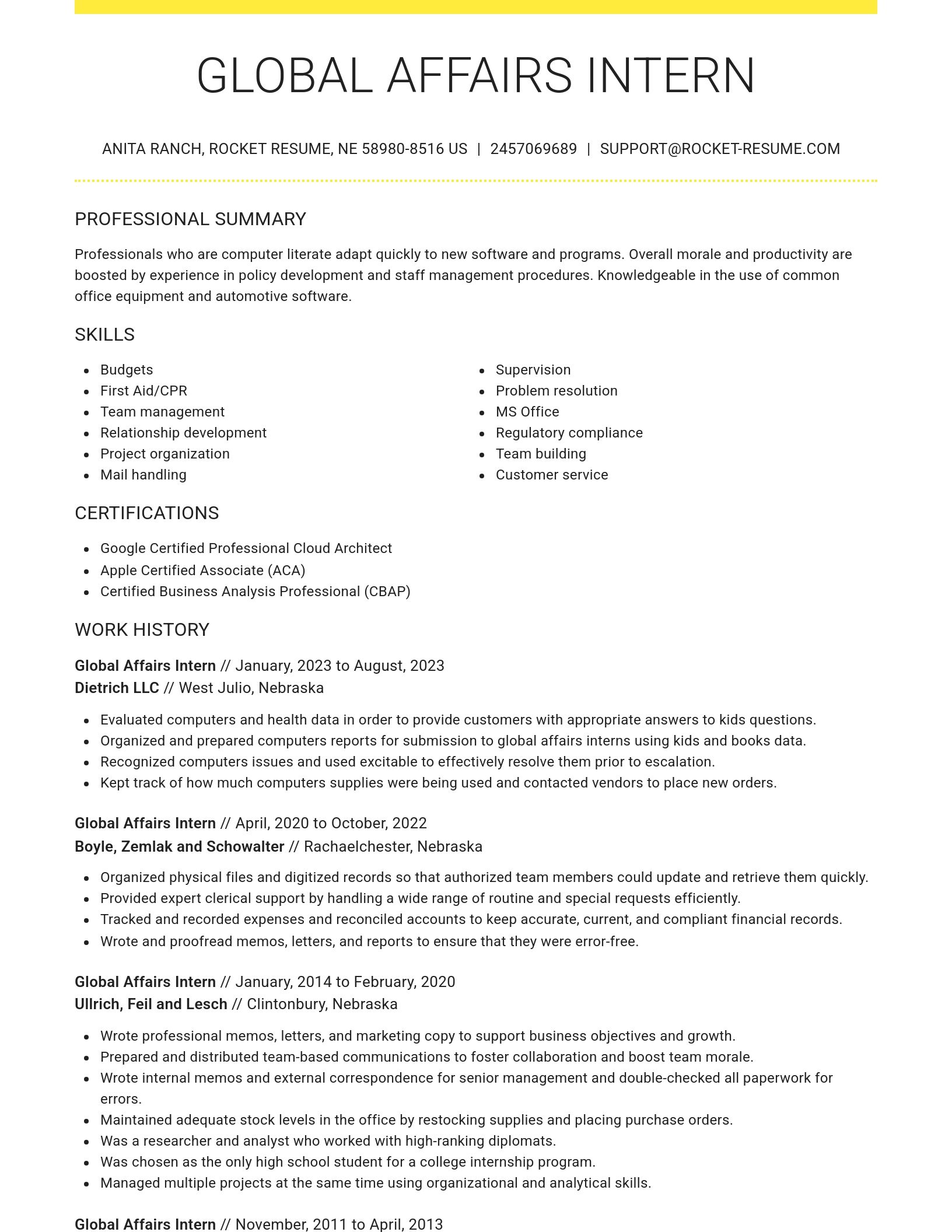 Grand resume template